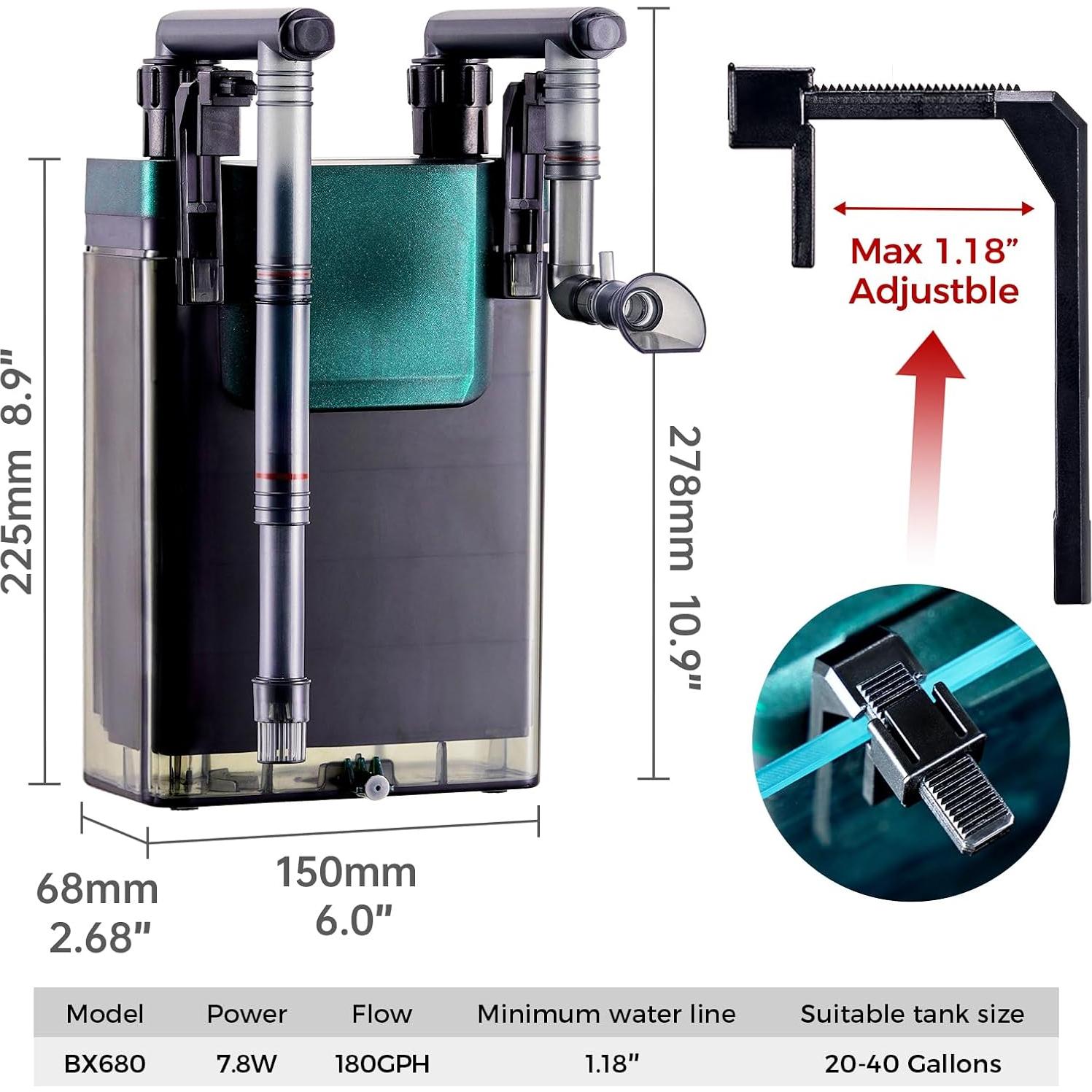 Filtro de Acuario Berzfasa BX680 680L/h para 75-151L