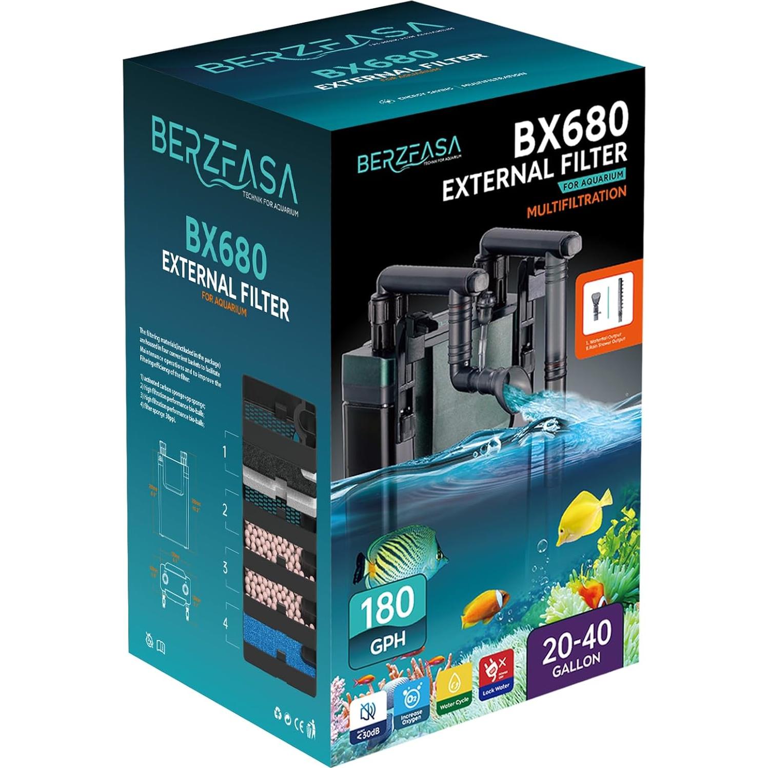 Filtro de Acuario Berzfasa BX680 680L/h para 75-151L
