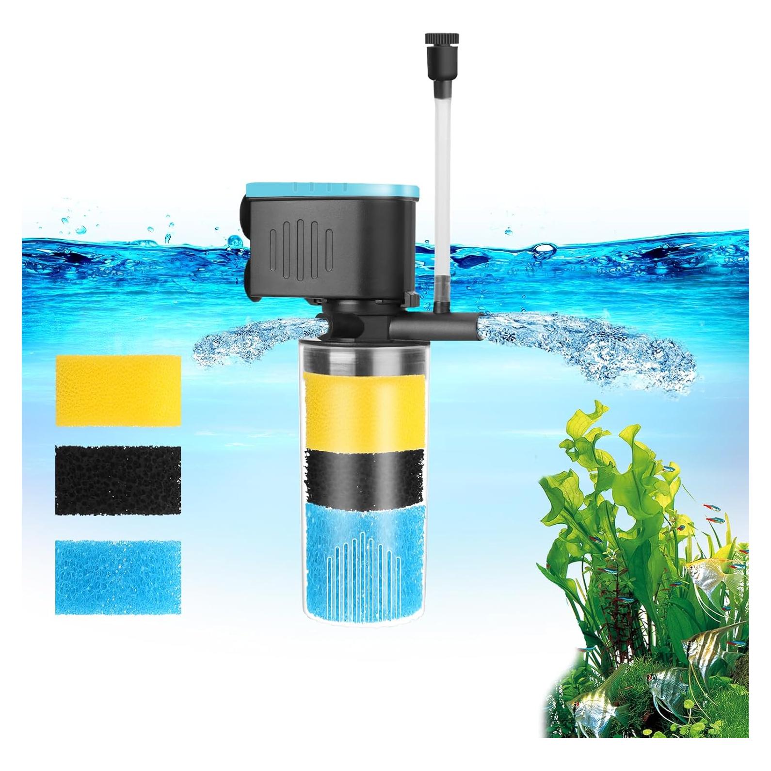 Filtro Interno para Acuario Devopet QT-088, 19-76L, 130GPH