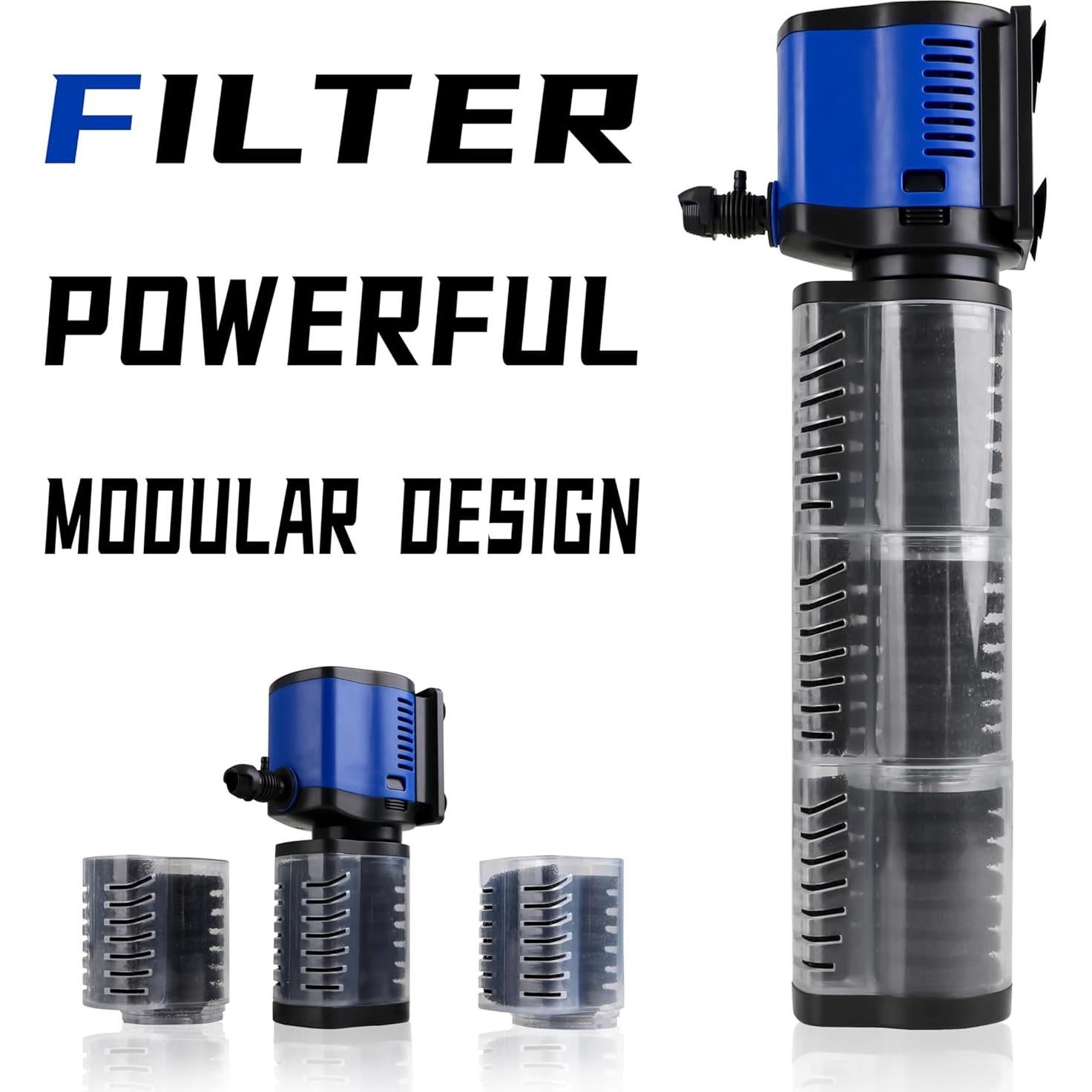 Filtro de Acuario Coospider 100-300 Galones 660GPH Esponja