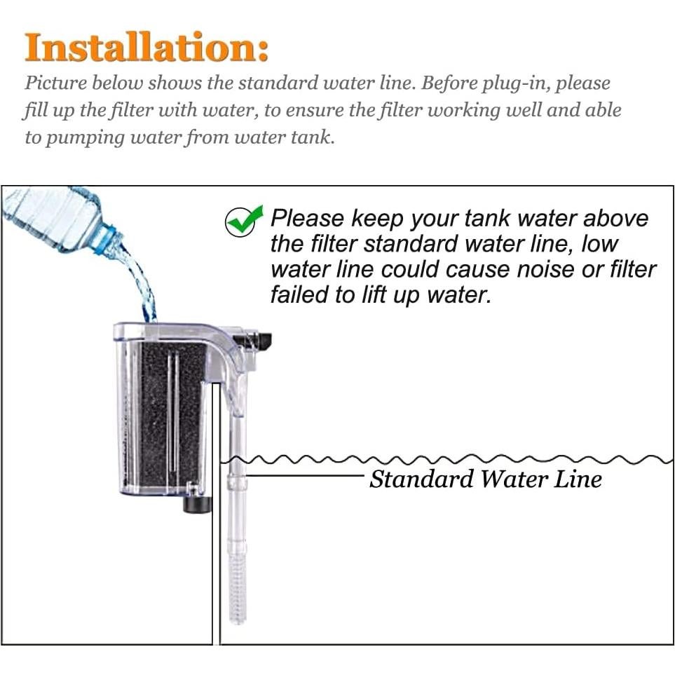 Filtro de Acuario PULACO Ultra Silencioso 66 GPH 3W 1-5 Galones