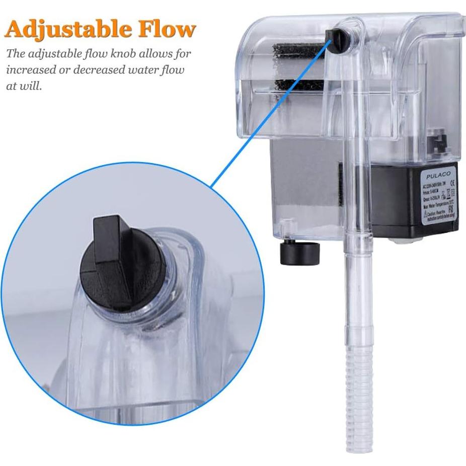 Filtro de Acuario PULACO Ultra Silencioso 66 GPH 3W 1-5 Galones