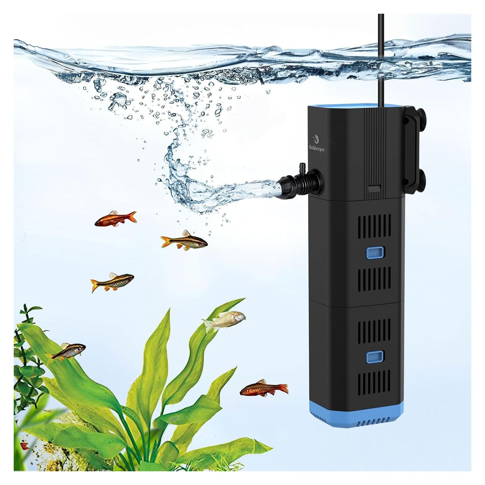 Filtro de Acuario Interno Fishkepper 6W 132GPH para 10-50 Galones