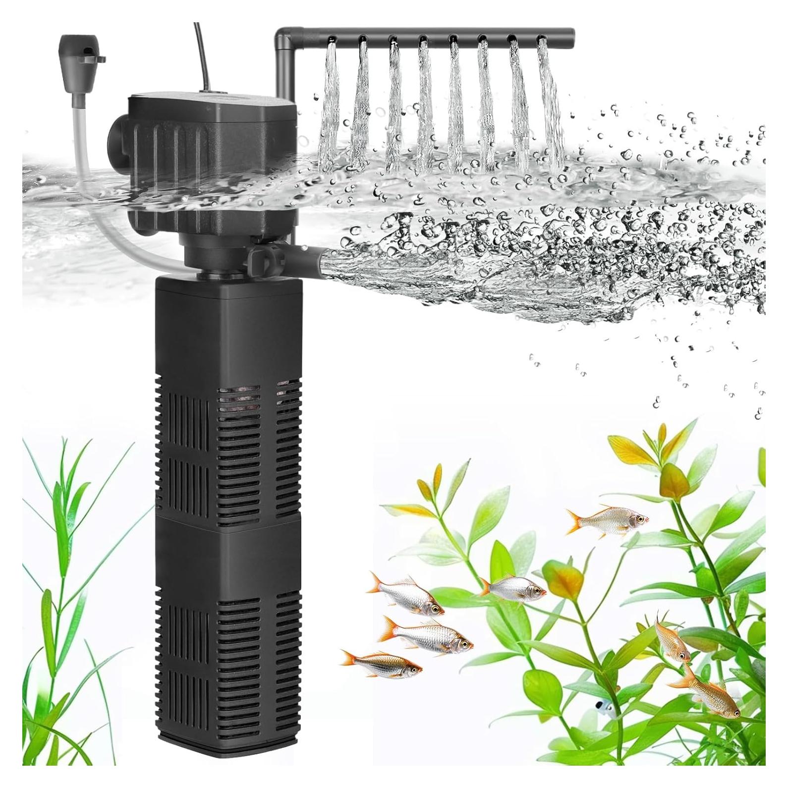 Filtro de Acuario AQQA 18W 3 Etapas para 190L Agua Dulce/Salada