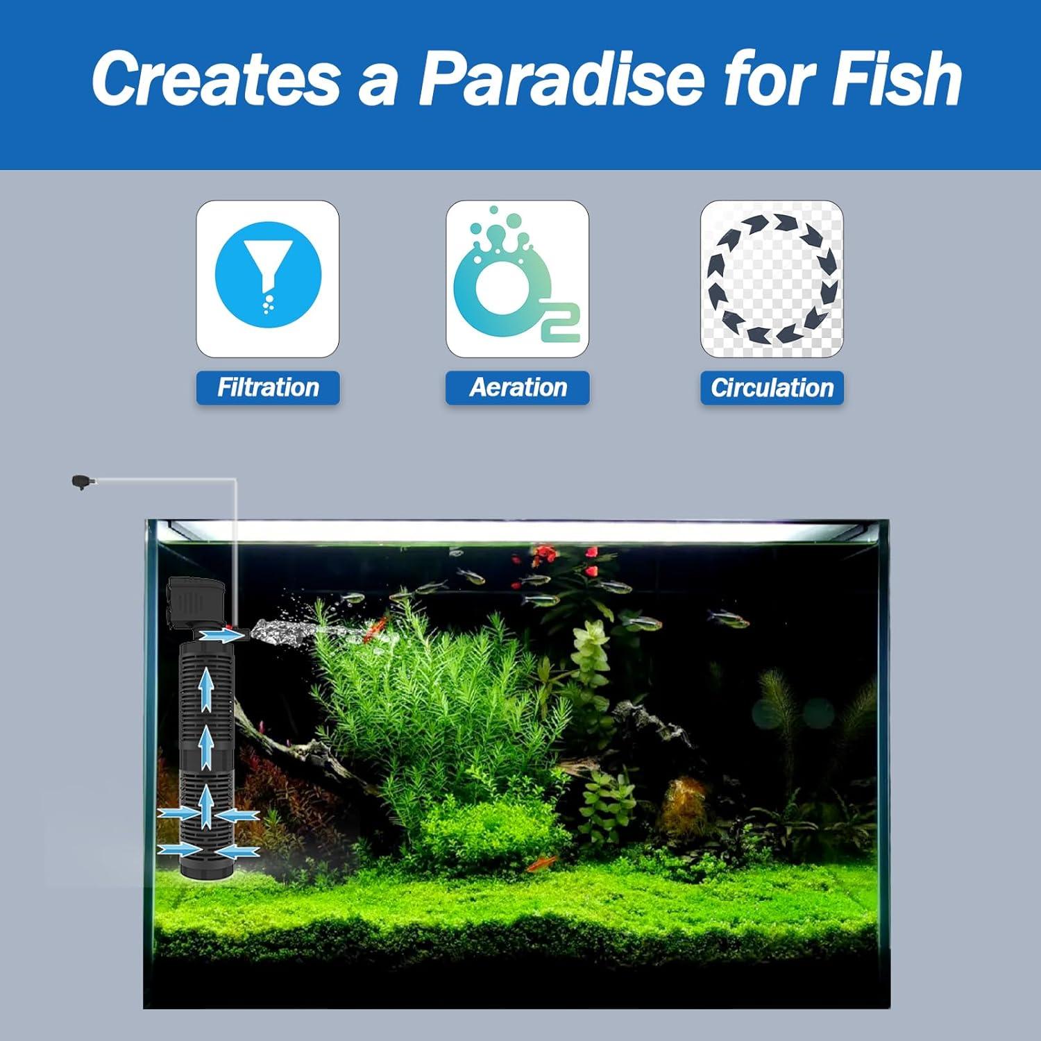 Filtro Interno AquaMiracle QR188 4 Etapas para Acuarios 151-265L