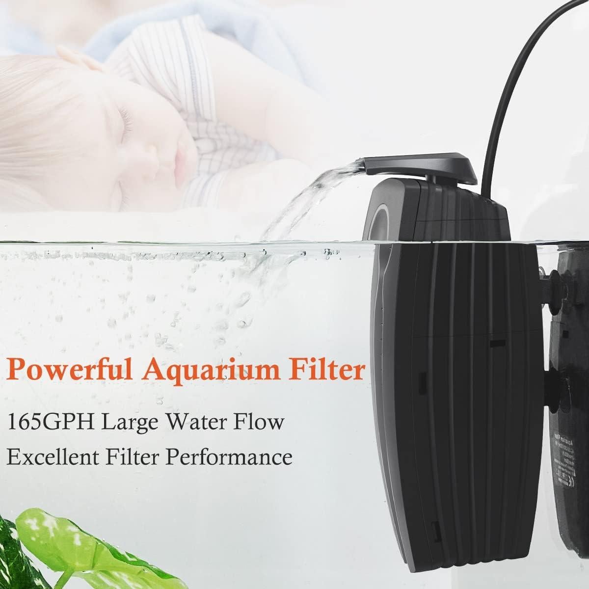 Filtro Interno de Acuario FEDOUR 8W 625 L/h para Tanques 10-50 Gal