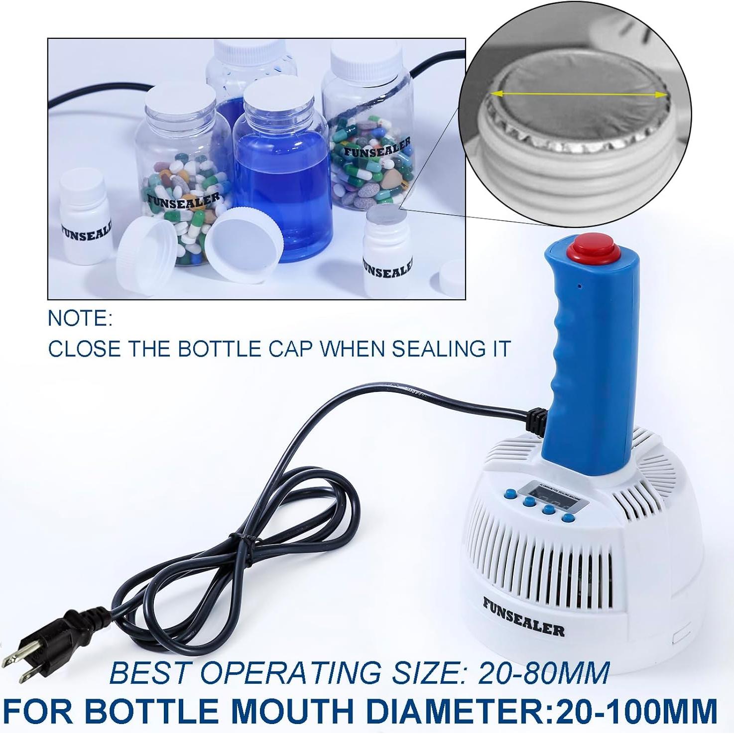 Máquina de Sellado por Inducción FUNSEALER 110-220V para Botellas