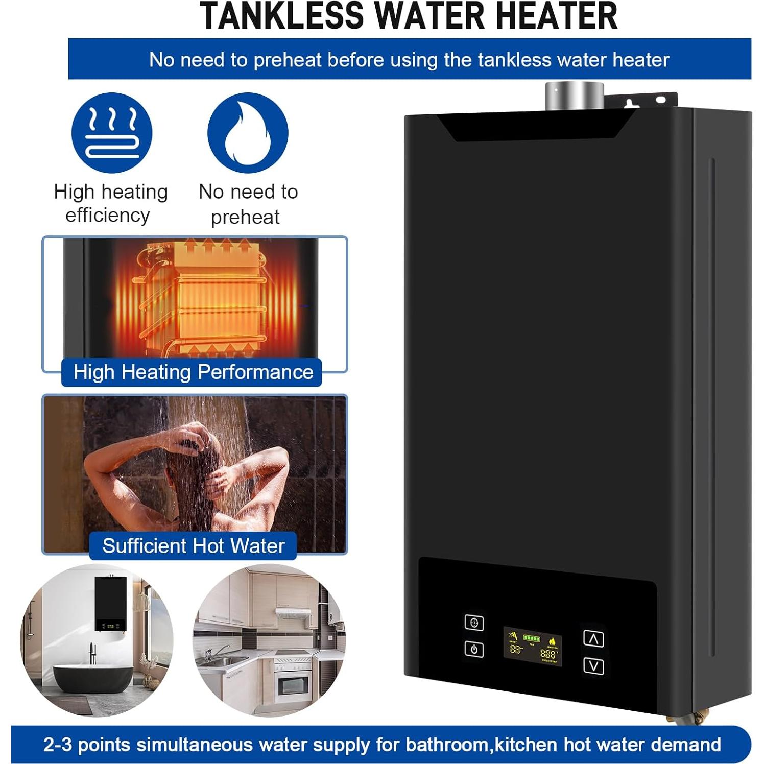 Calentador de Agua Sin Tanque FORIMO 18L Gas Natural Digital