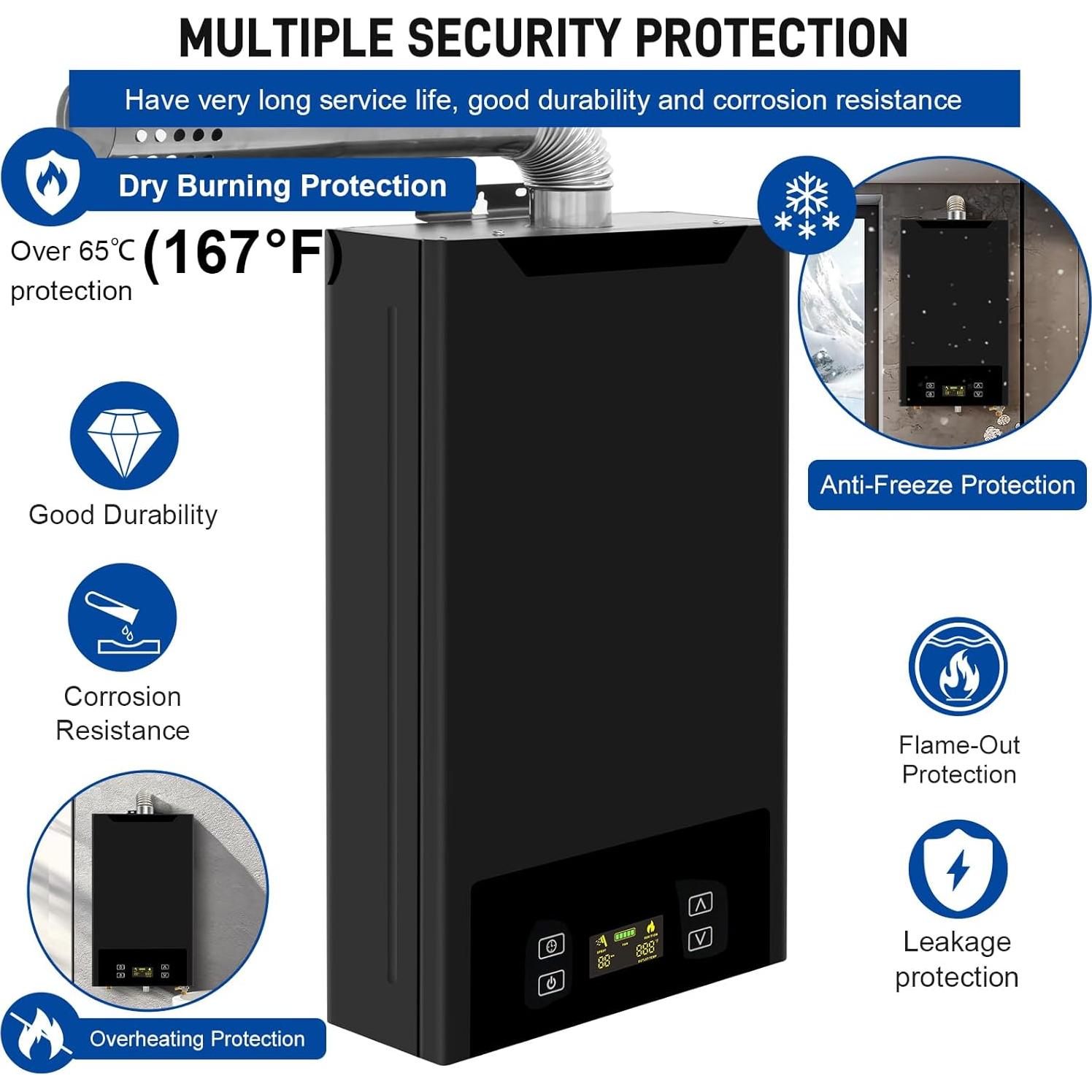 Calentador de Agua Sin Tanque FORIMO 18L Gas Natural Digital