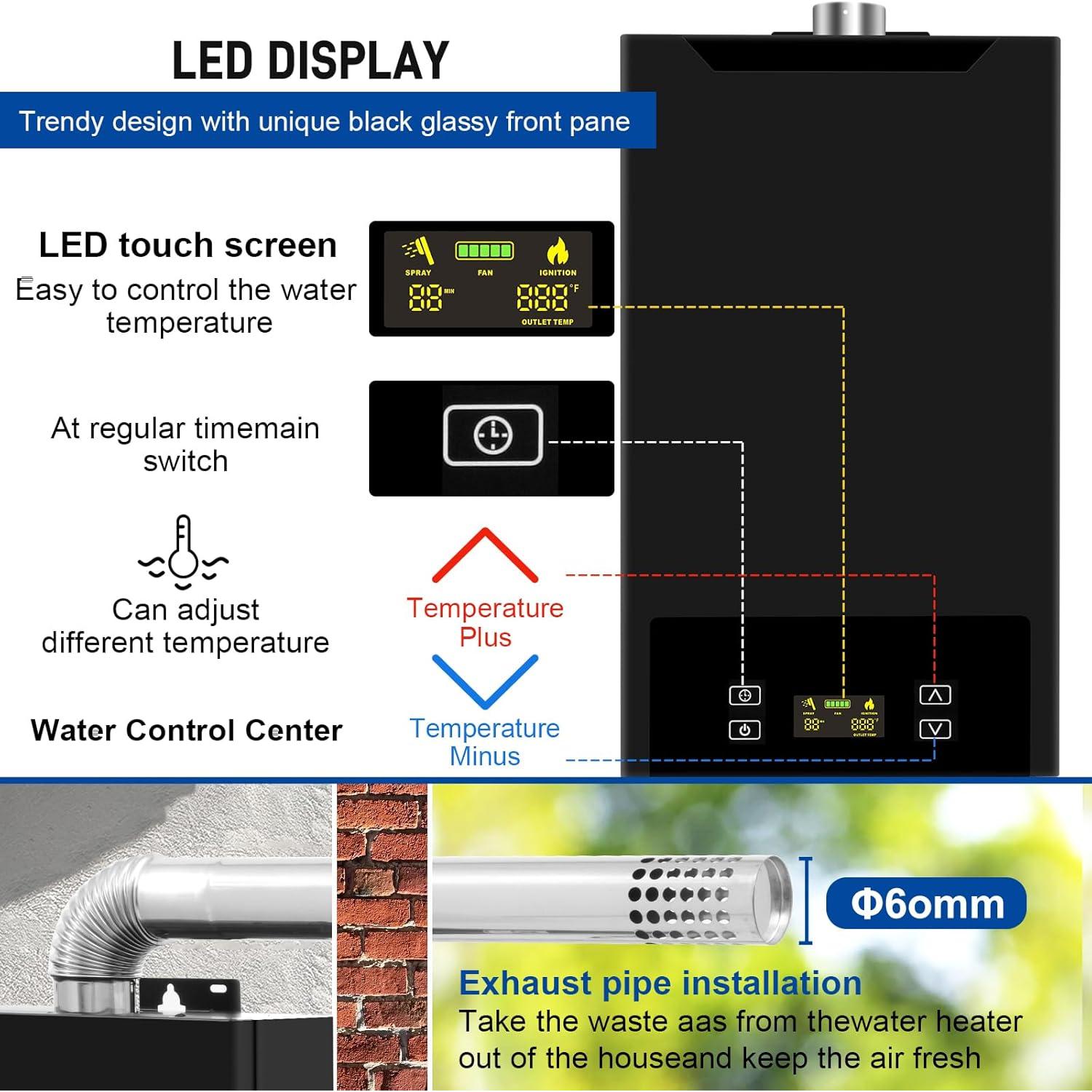 Calentador de Agua Sin Tanque FORIMO 18L Gas Natural Digital