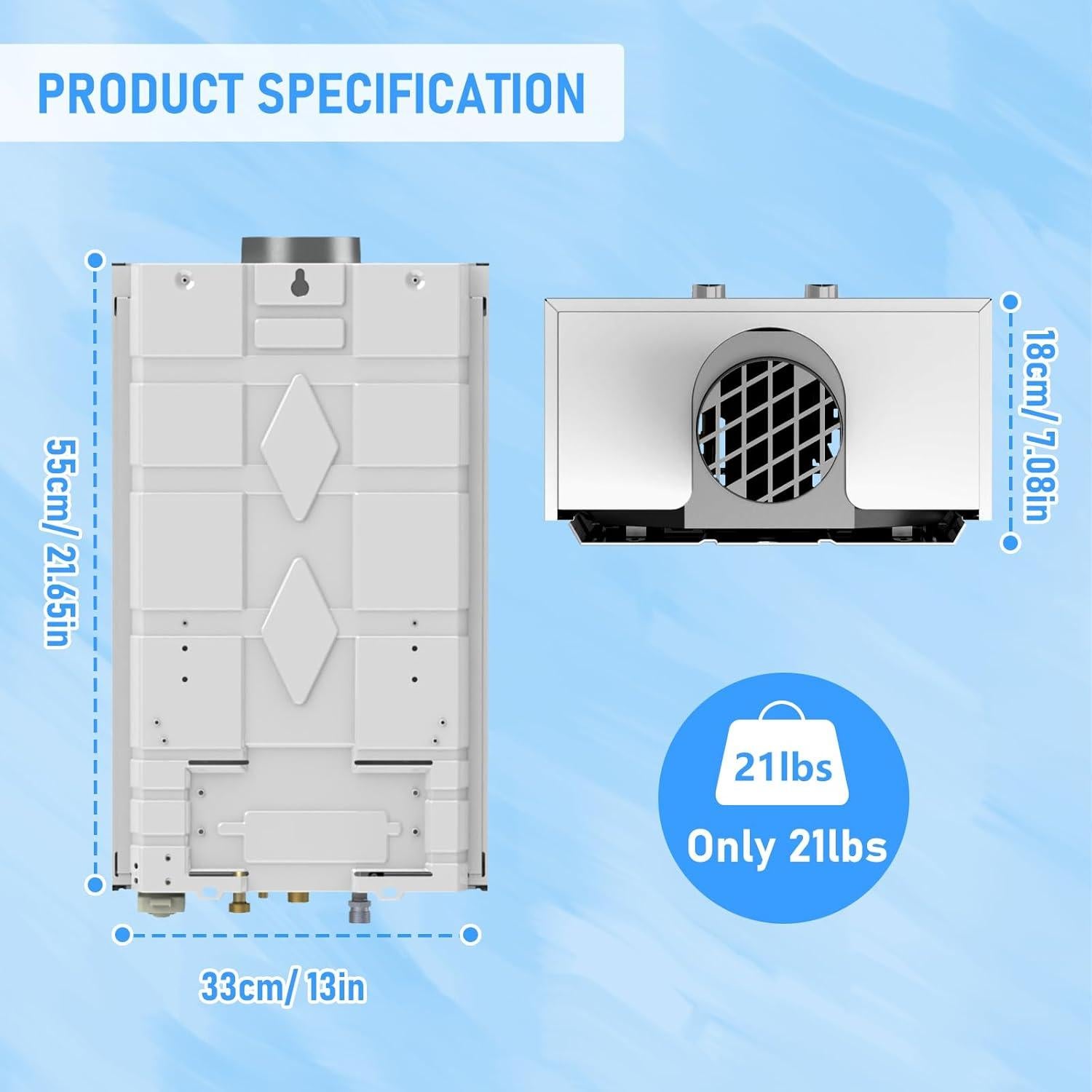 Calentador de Agua Sin Tanque VANSTON 10L para Camping