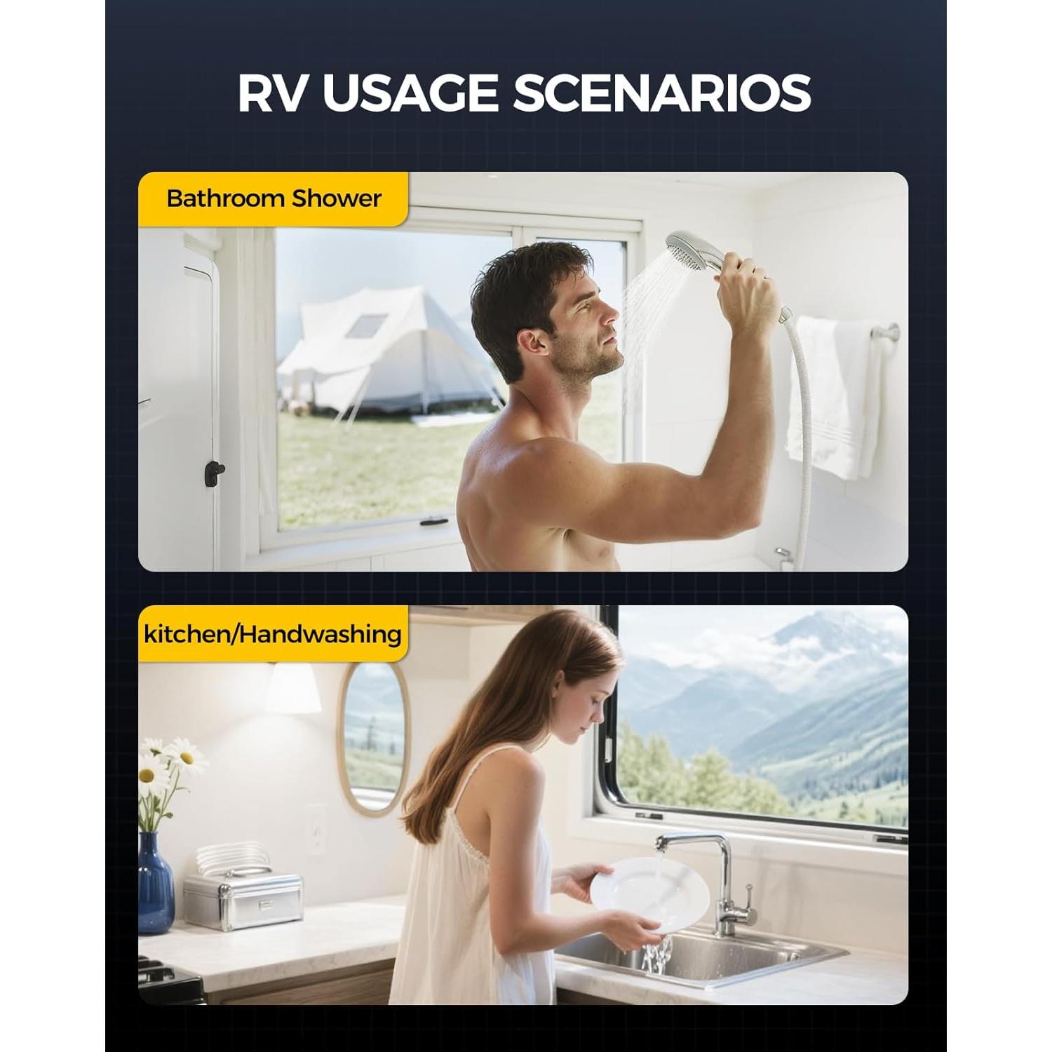 Calentador de Agua Sin Tanque KYX RV 67,000 BTU - Instantáneo 12V