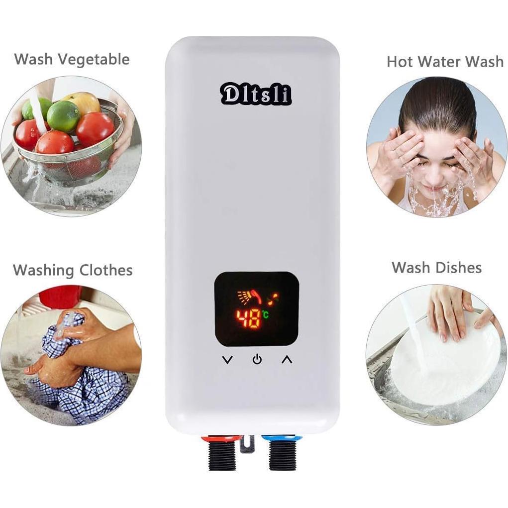 Calentador de Agua Eléctrico Instantáneo Dltsli 5.5KW 240V Mini