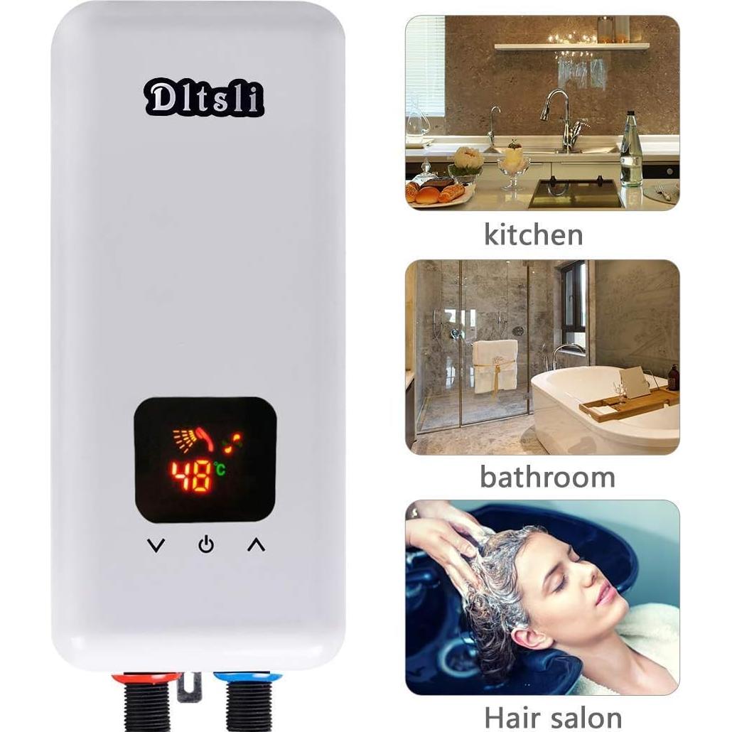 Calentador de Agua Eléctrico Instantáneo Dltsli 5.5KW 240V Mini
