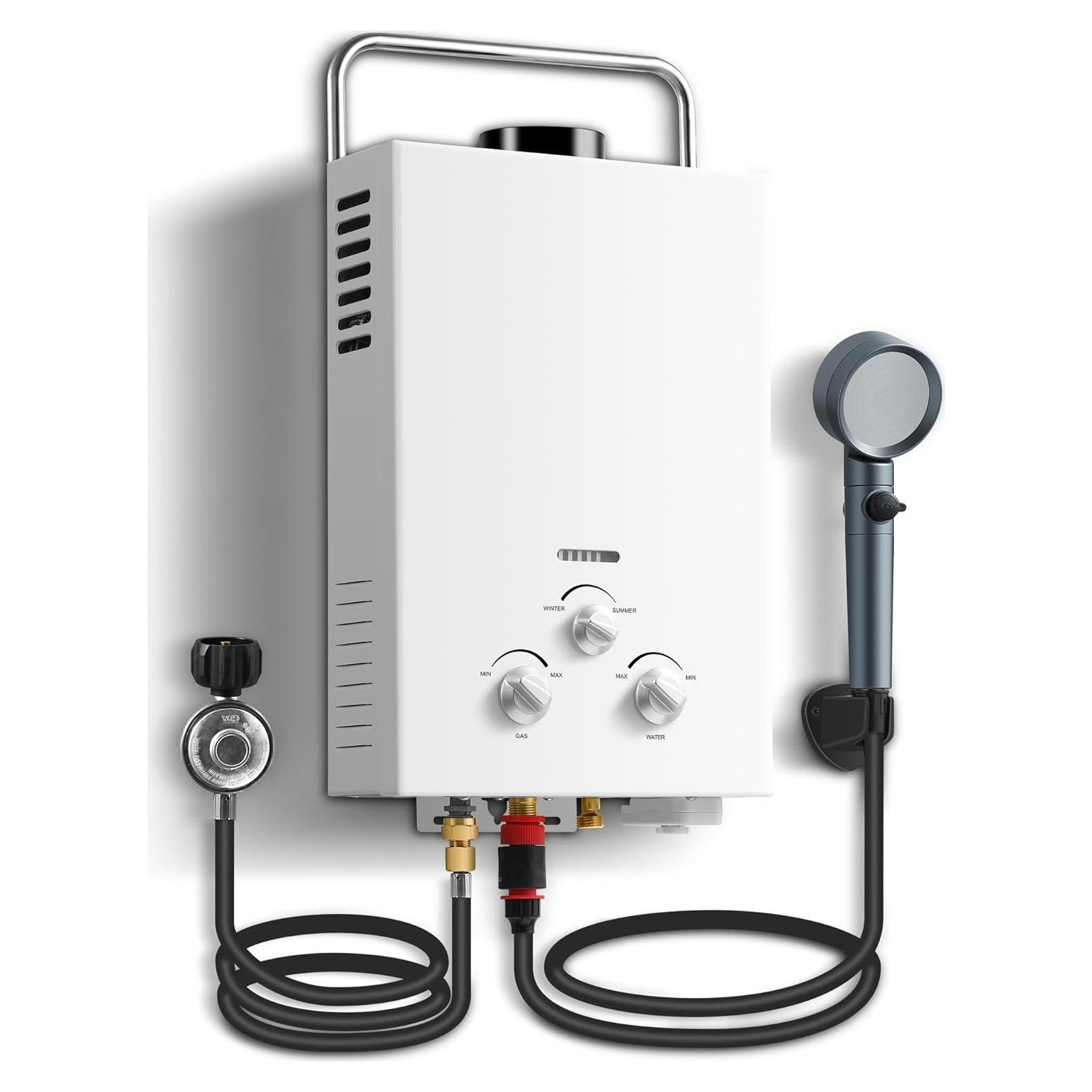 Calentador de Agua Sin Tanque Amzgachfktch 6L 1.58 GPM Portátil