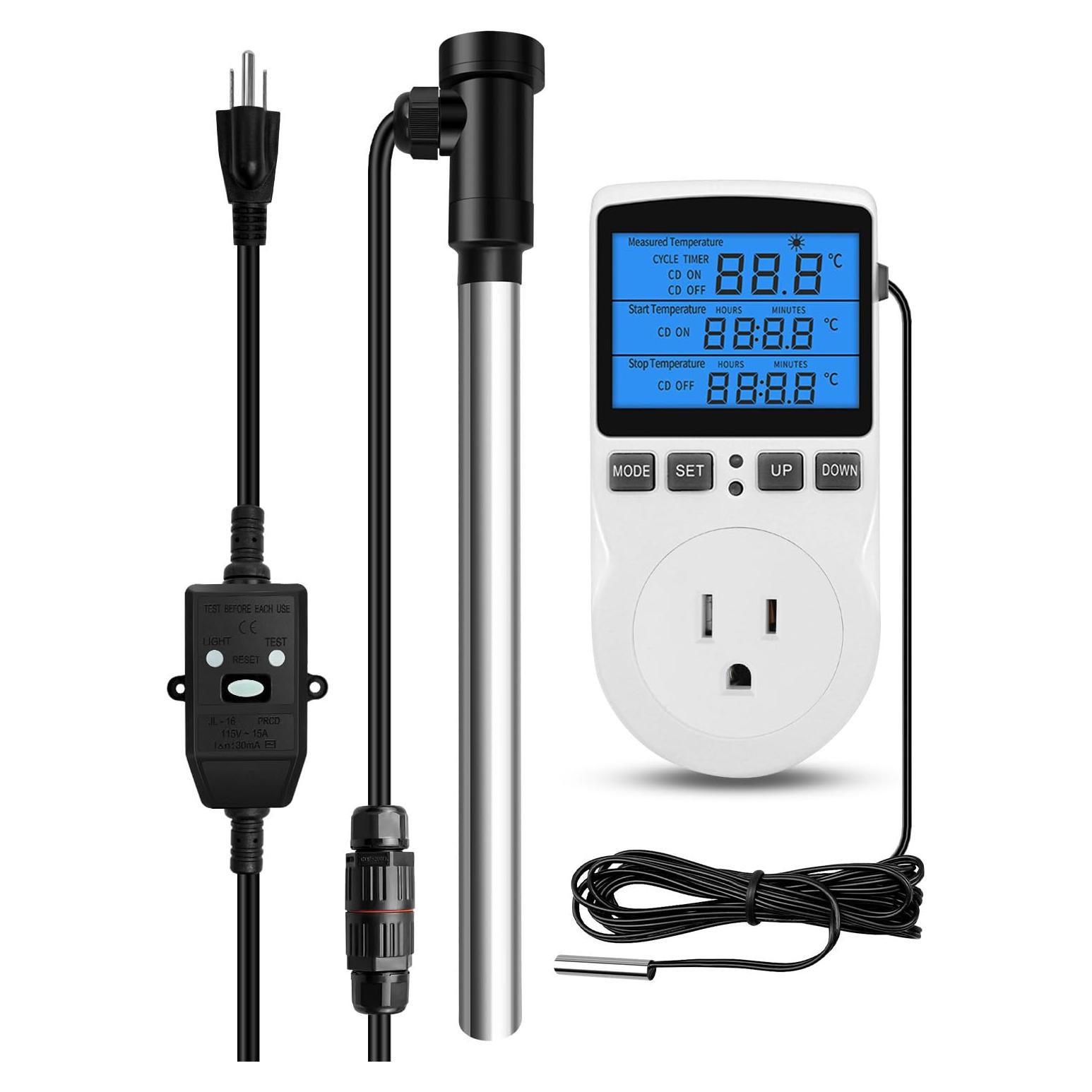 Calentador de Agua Inmerso Titanio 1500W USN para Baños y Piscinas