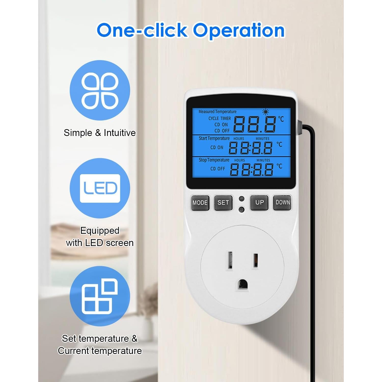 Calentador de Agua Inmerso Titanio 1500W USN para Baños y Piscinas