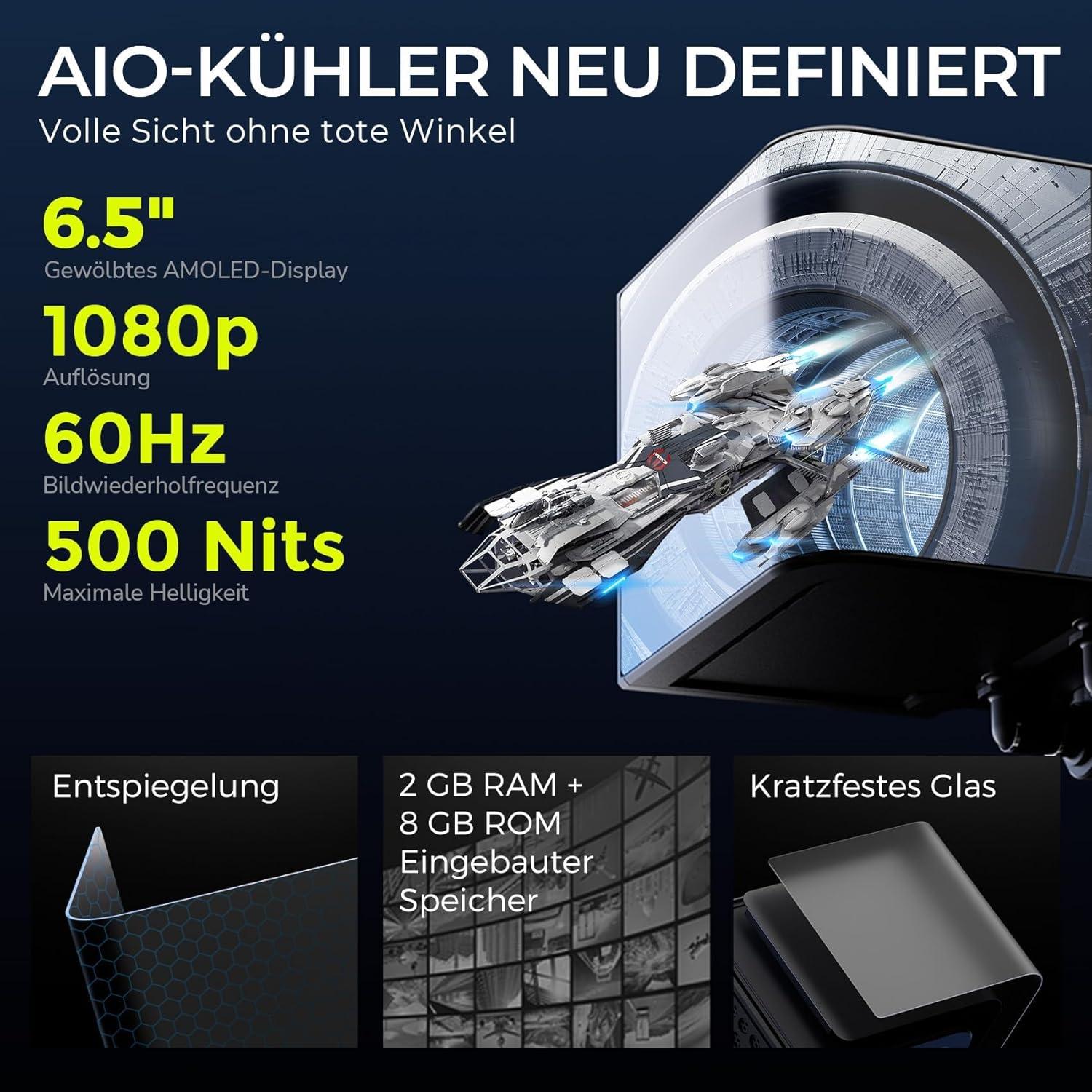 Enfriador AIO TRYX Panorama 280mm Negro con Pantalla Curvada 6.5"