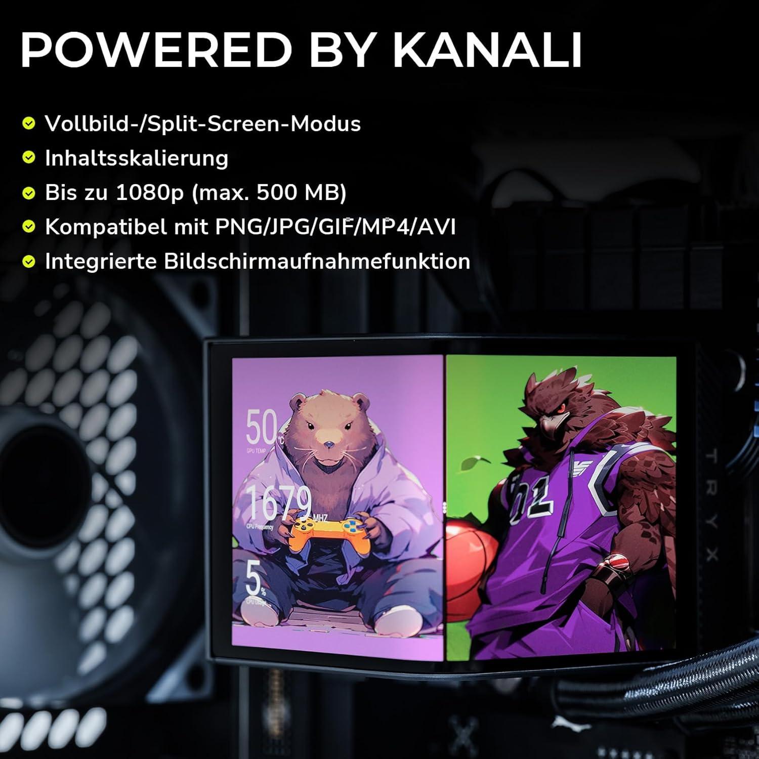 Enfriador AIO TRYX Panorama 280mm Negro con Pantalla Curvada 6.5"