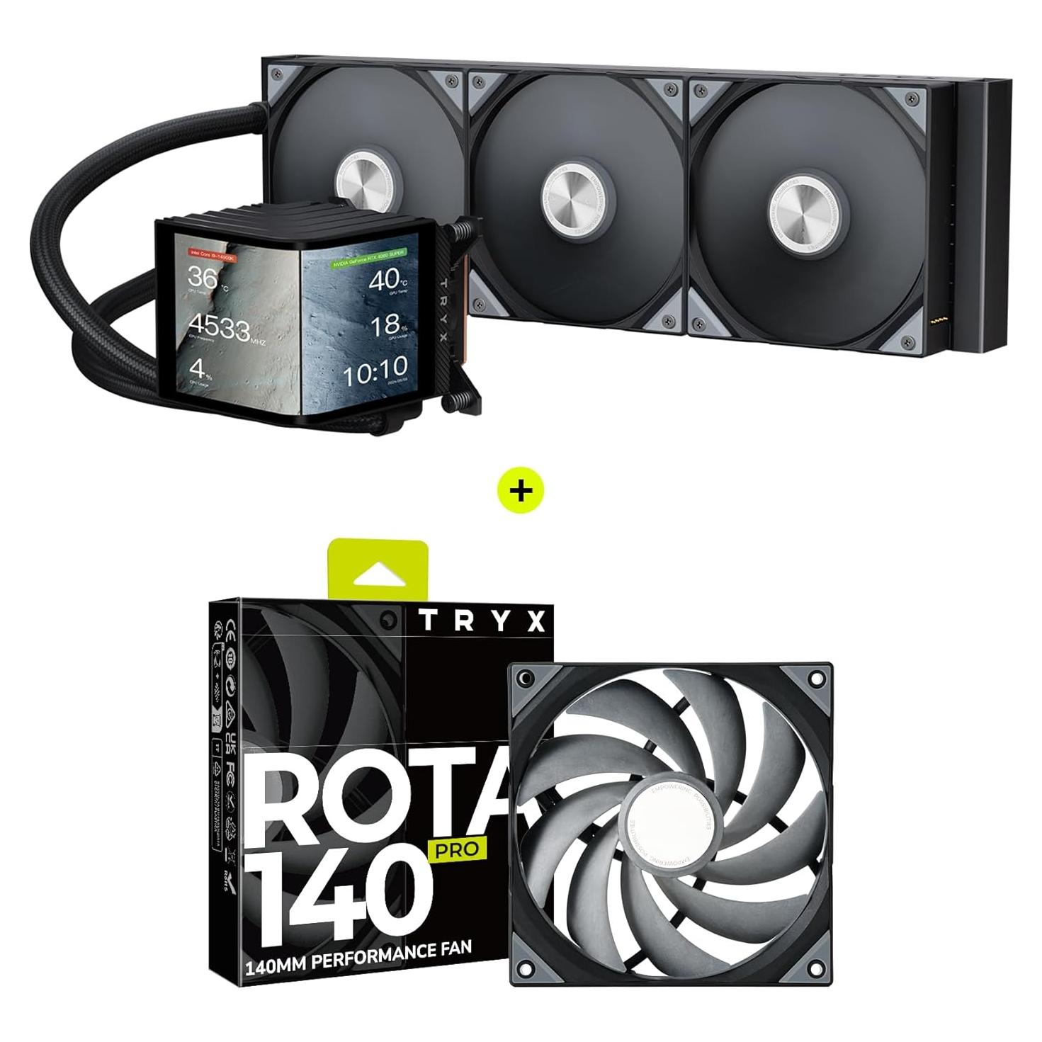 Enfriador AIO TRYX Panorama 360mm con Pantalla Curvada AMOLED