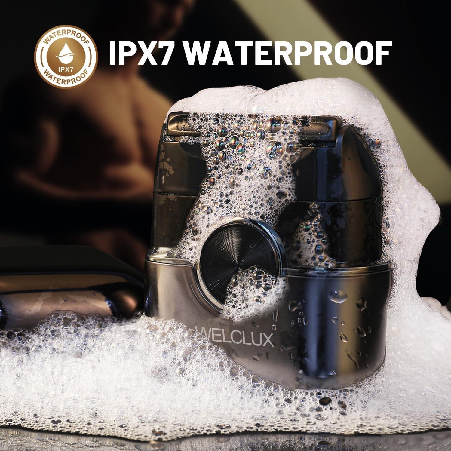 Afeitadora eléctrica Welclux FK-706 con 4 cuchillas y pantalla LED