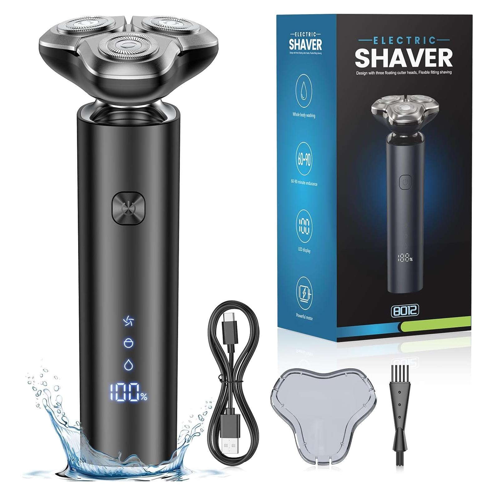 Afeitadora eléctrica BS-8012 3 cuchillas carga rápida USB-C