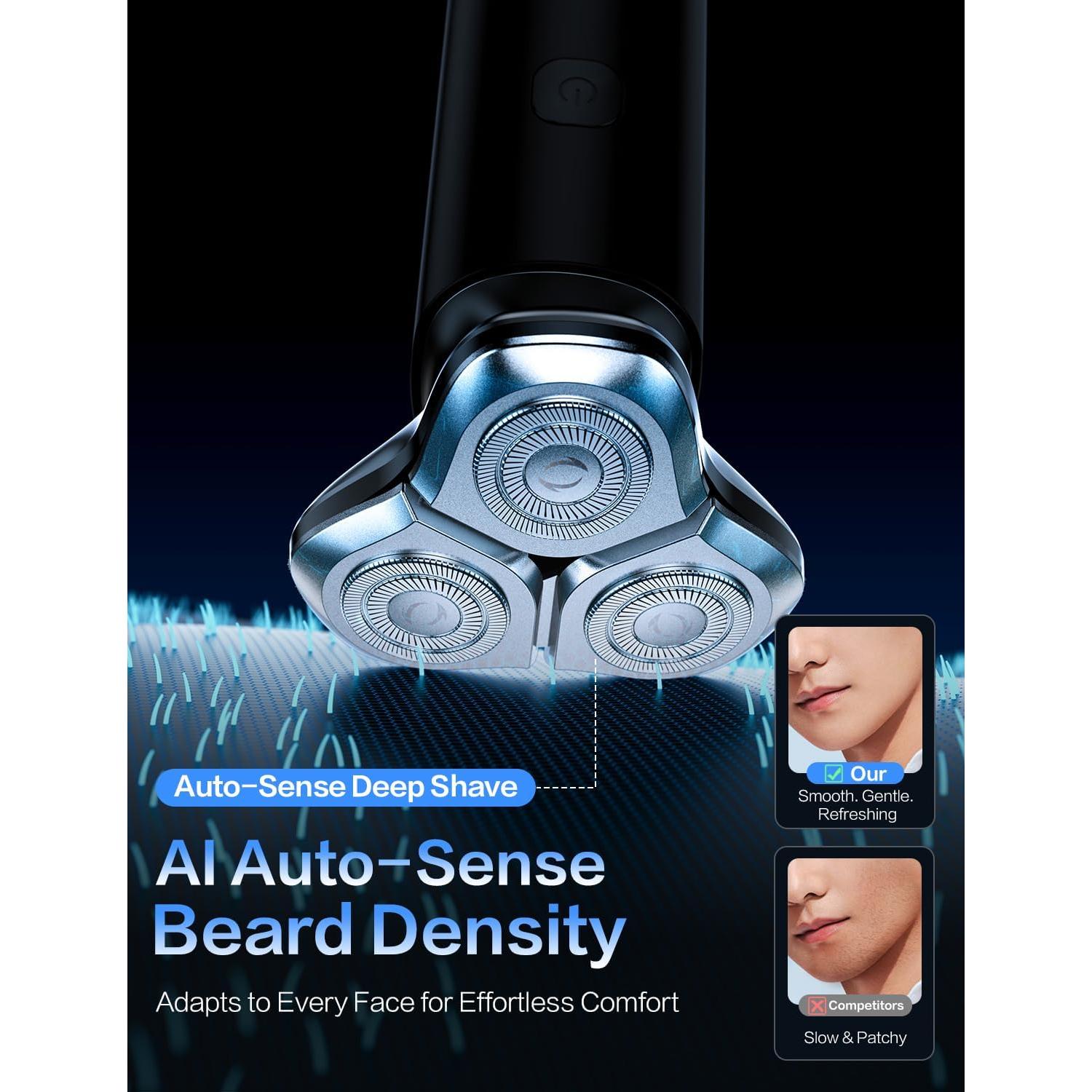 Afeitadora eléctrica BS-8012 3 cuchillas carga rápida USB-C