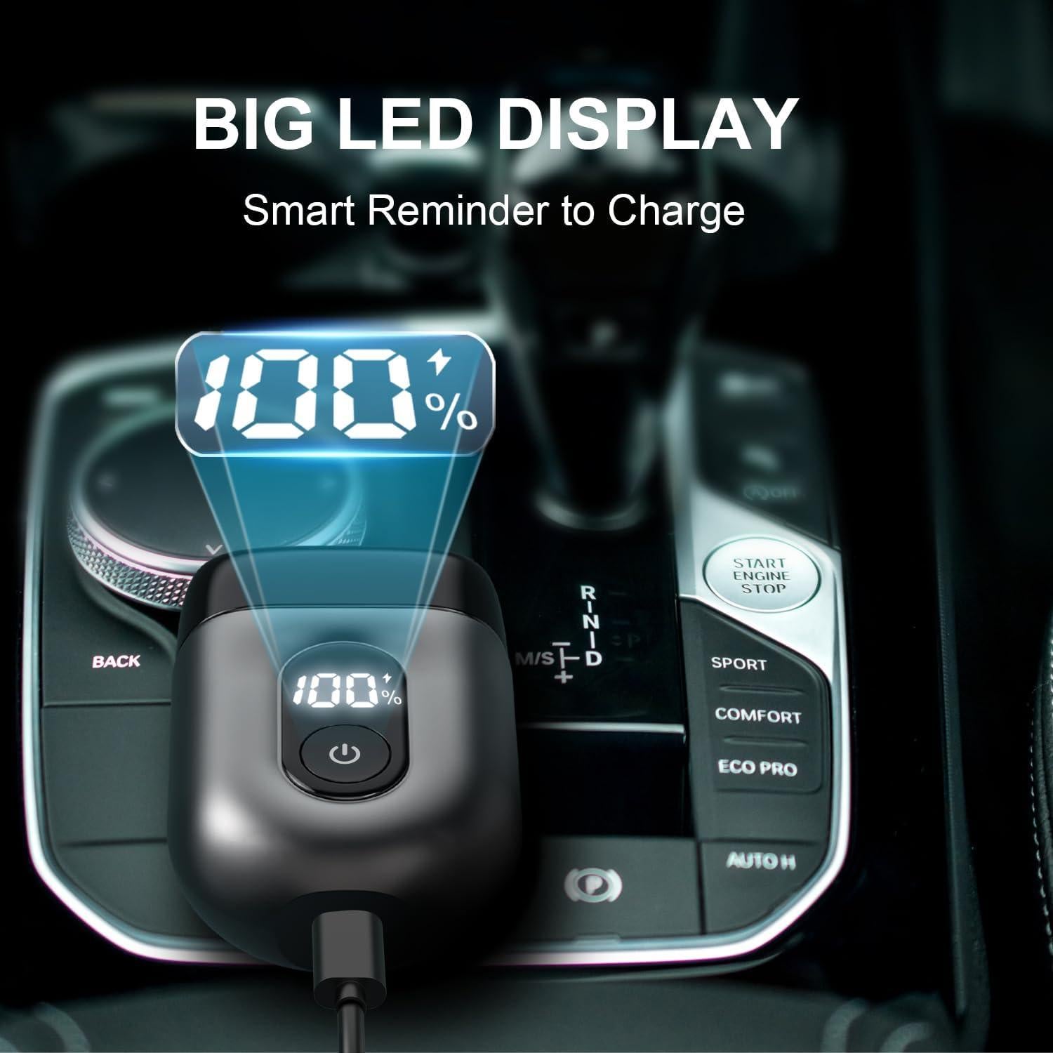 Afeitadora eléctrica de lámina Fangaci con pantalla LED IPX7