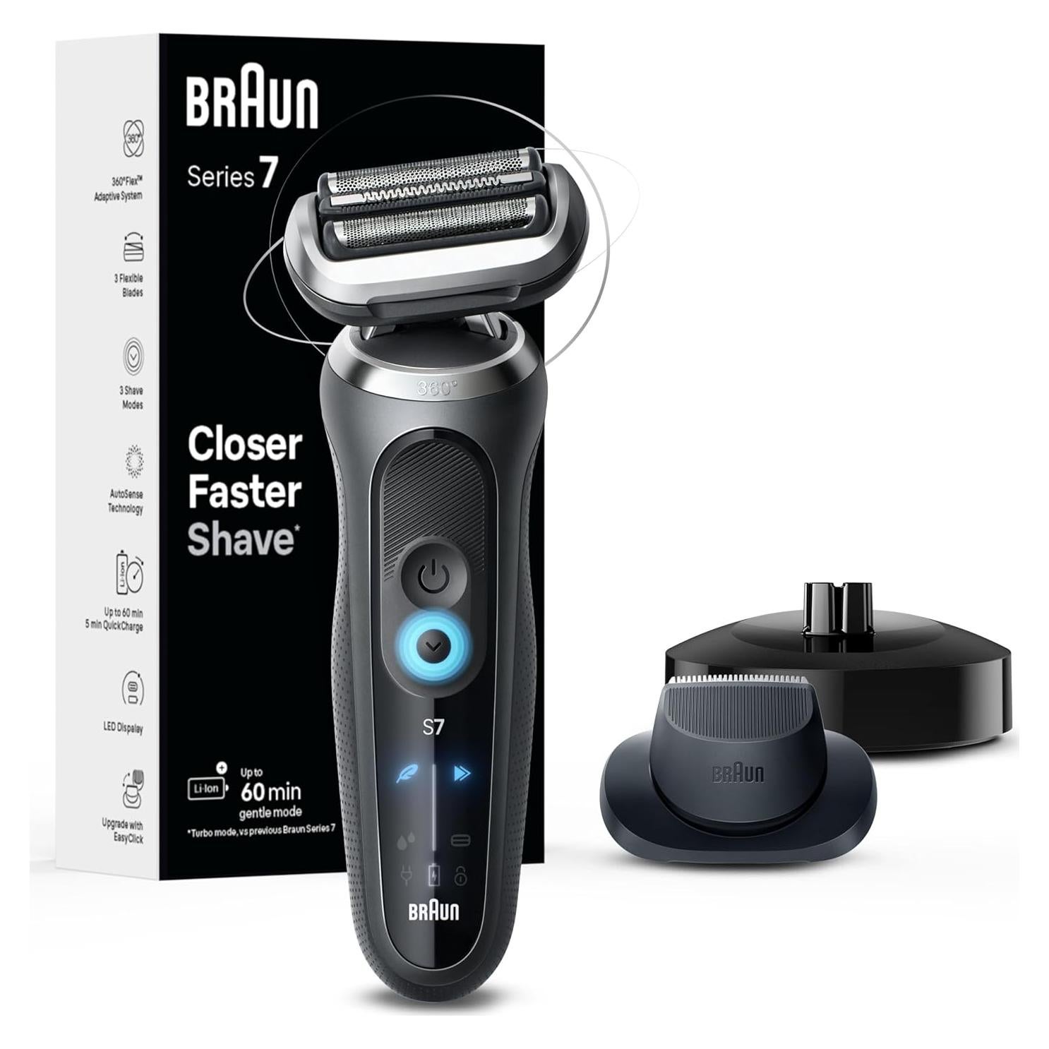 Afeitadora Eléctrica Braun Serie 7 7127cs, Impermeable, 7 Modos