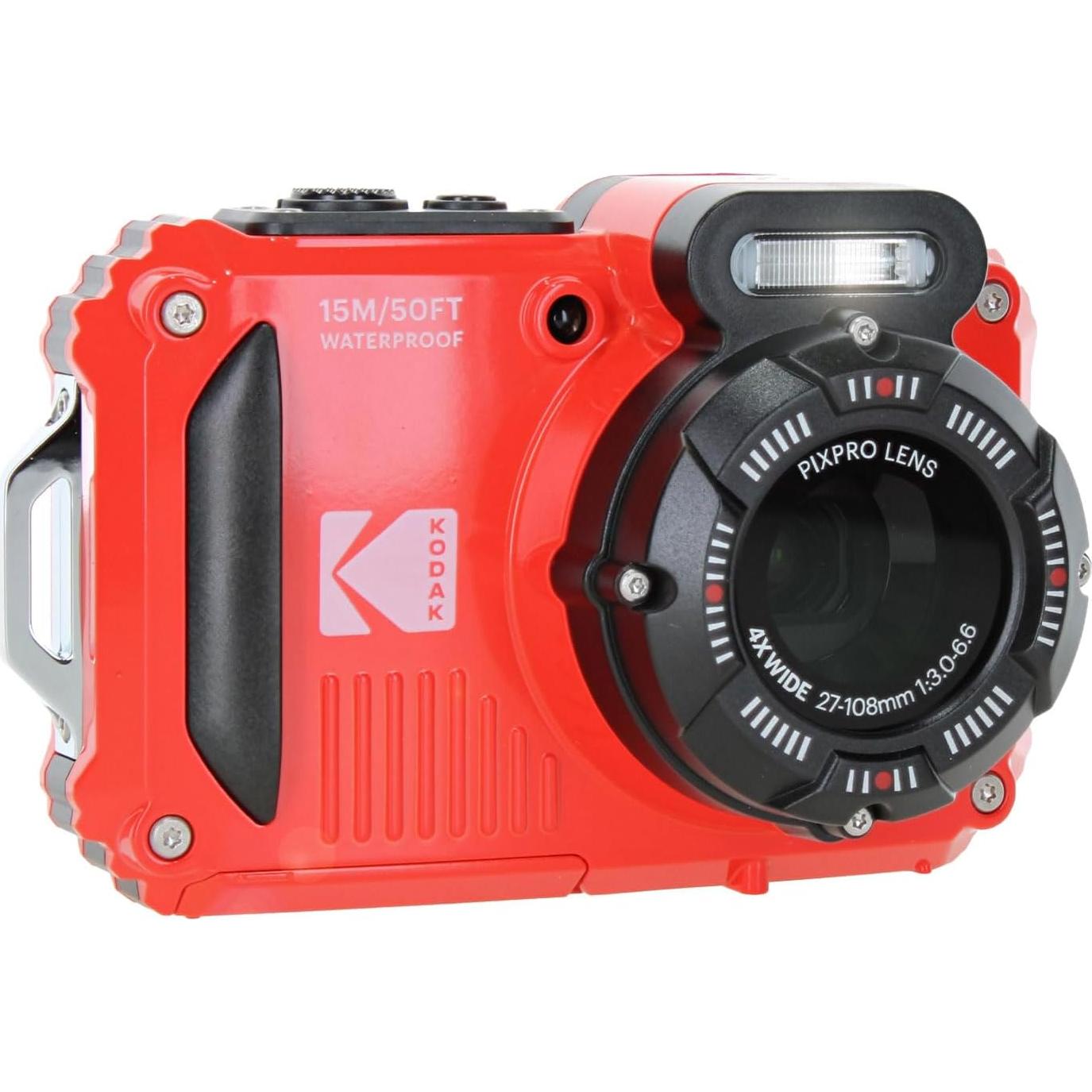 Cámara Digital KODAK PIXPRO WPZ2 16MP Resistente al Agua Rojo