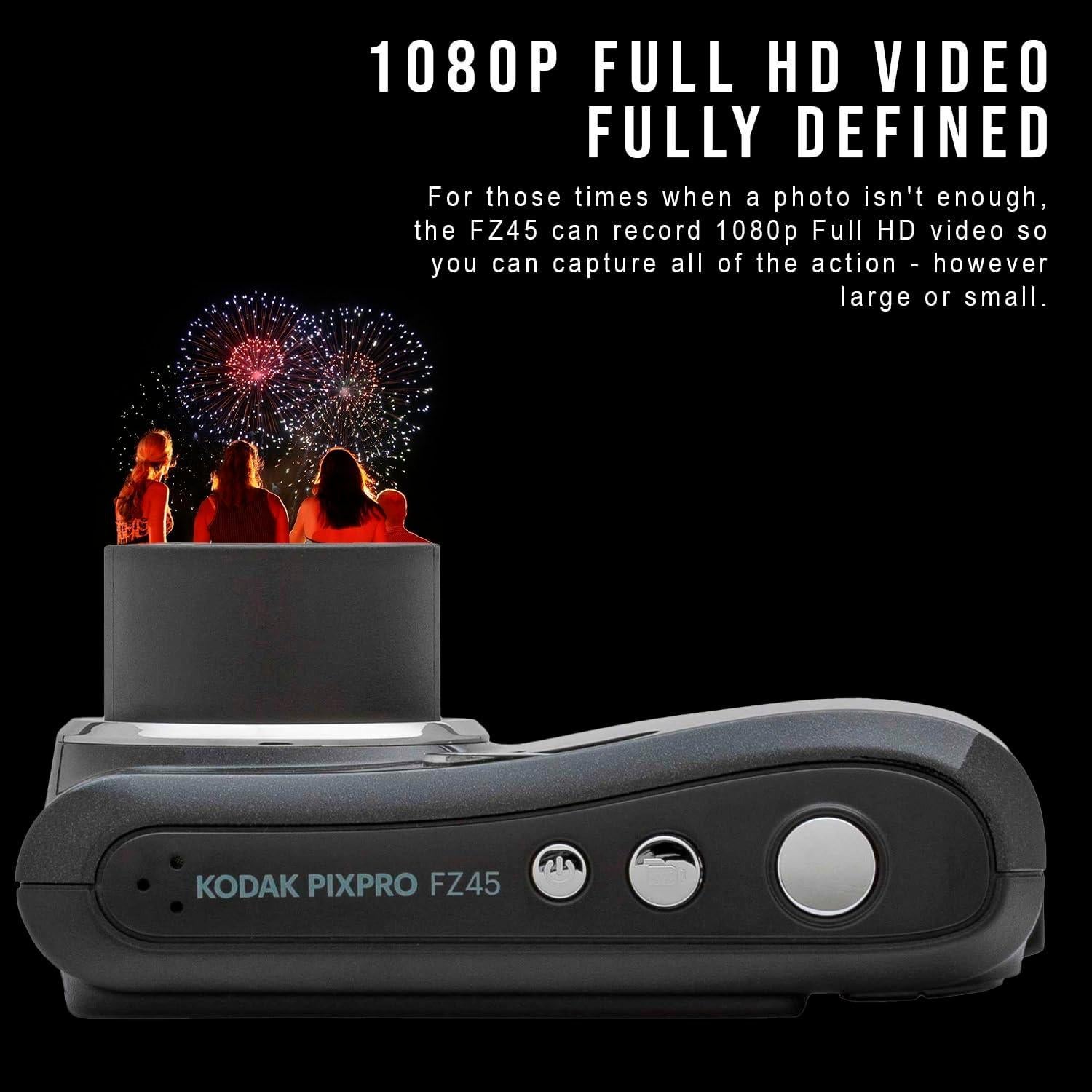 Cámara Digital Kodak PIXPRO FZ45 Zoom 16MP Full HD 128GB