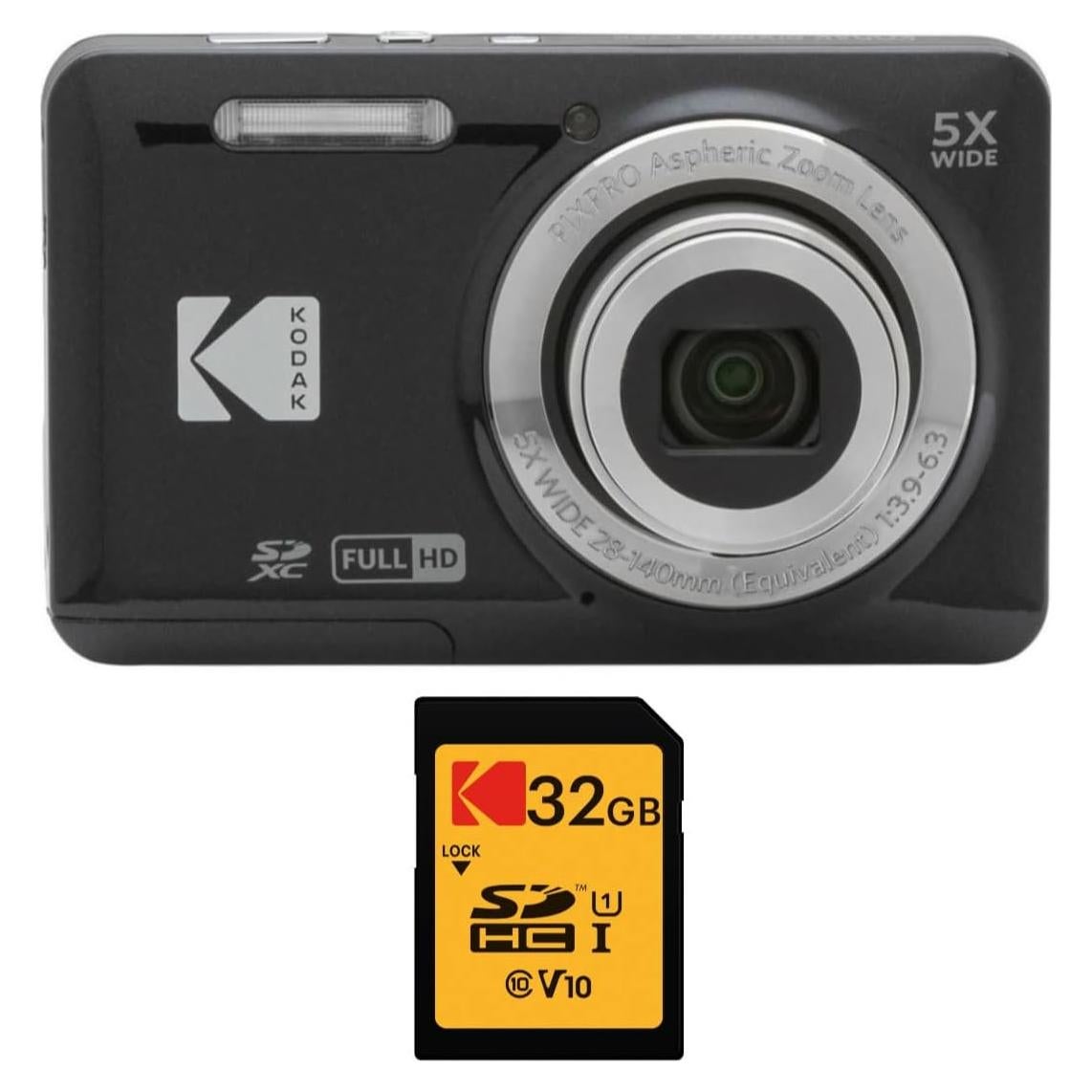 Cámara Digital Kodak PIXPRO FZ55 Zoom 5x 28mm + Tarjeta 32GB