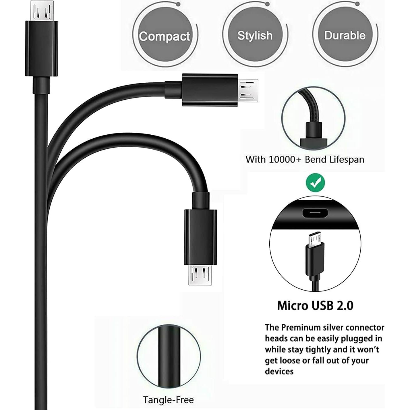 Cargador de pared USB YCWZZH para cámaras Kodak y Tascam