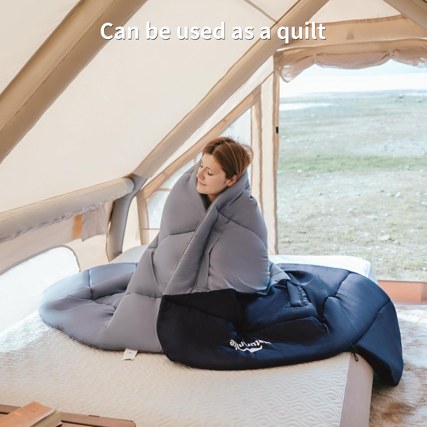 Saco de dormir Naturehike verde 3 estaciones 8.5°C liviano