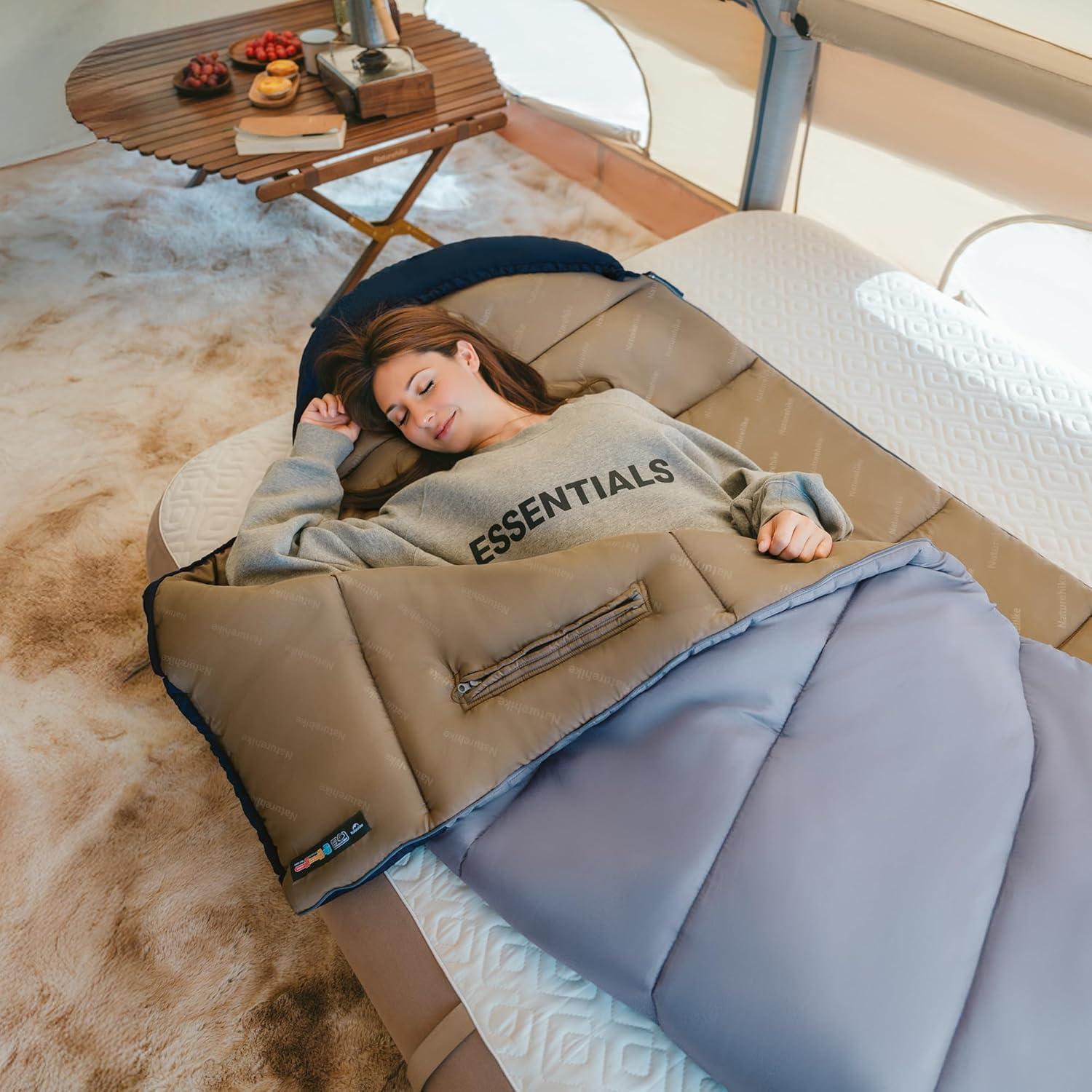 Saco de dormir Naturehike verde 3 estaciones 8.5°C liviano