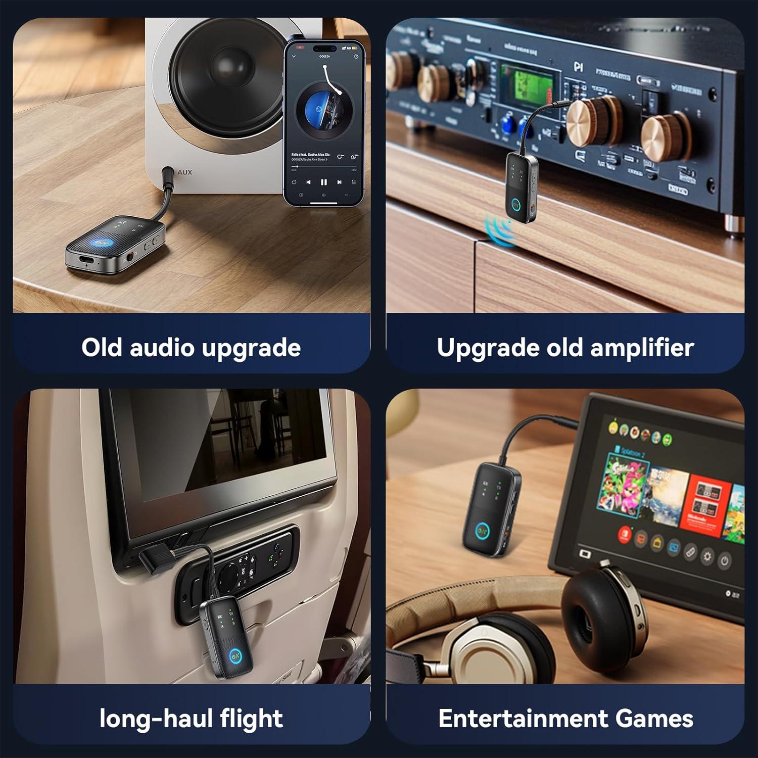 Transmisor Receptor Bluetooth 5.2 PROW A5 Pro 3.5mm Doble Modo