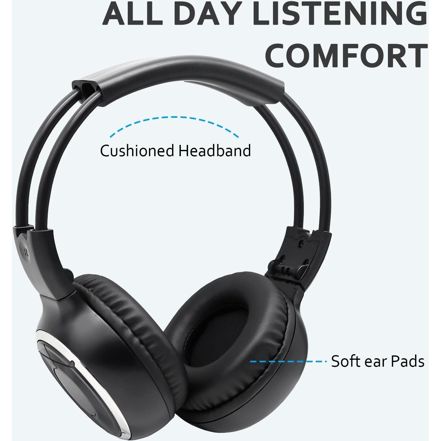 Auriculares Inalámbricos IR SAHARIE para DVD de Coche - 2 Pcs