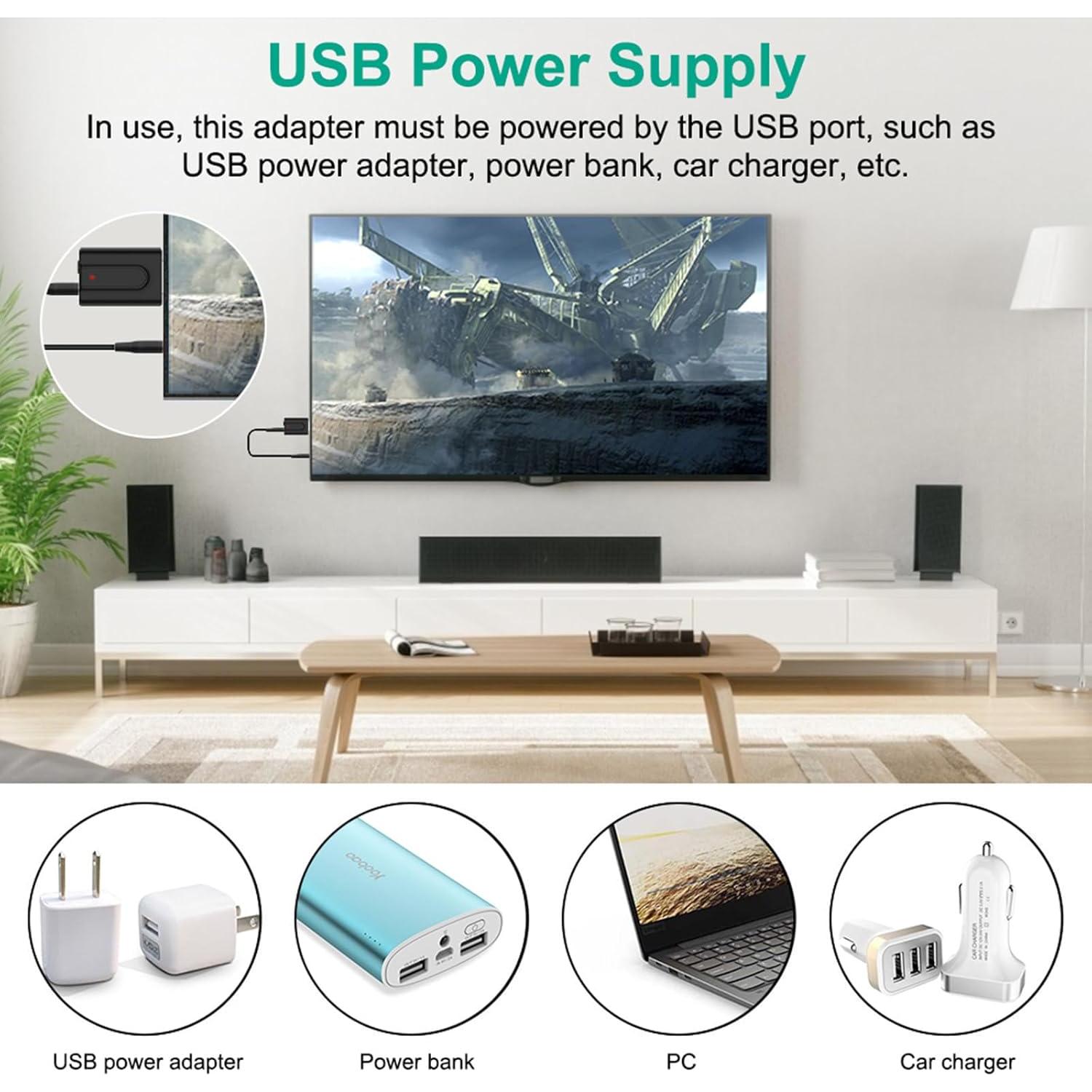 Transmisor Receptor Bluetooth 5.0 Wodgreat Mini 2-en-1 AUX 3.5mm