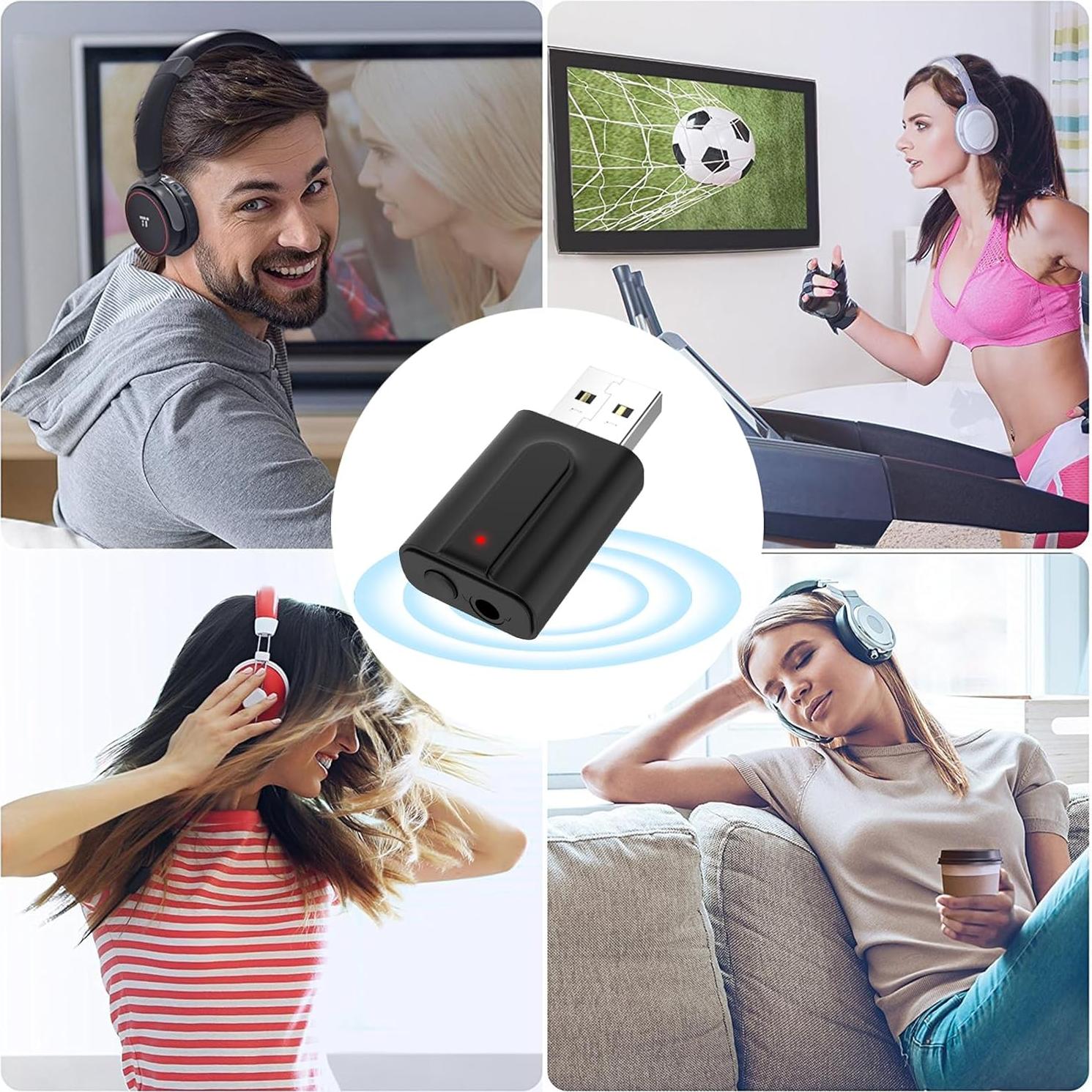 Transmisor Receptor Bluetooth 5.0 Wodgreat Mini 2-en-1 AUX 3.5mm