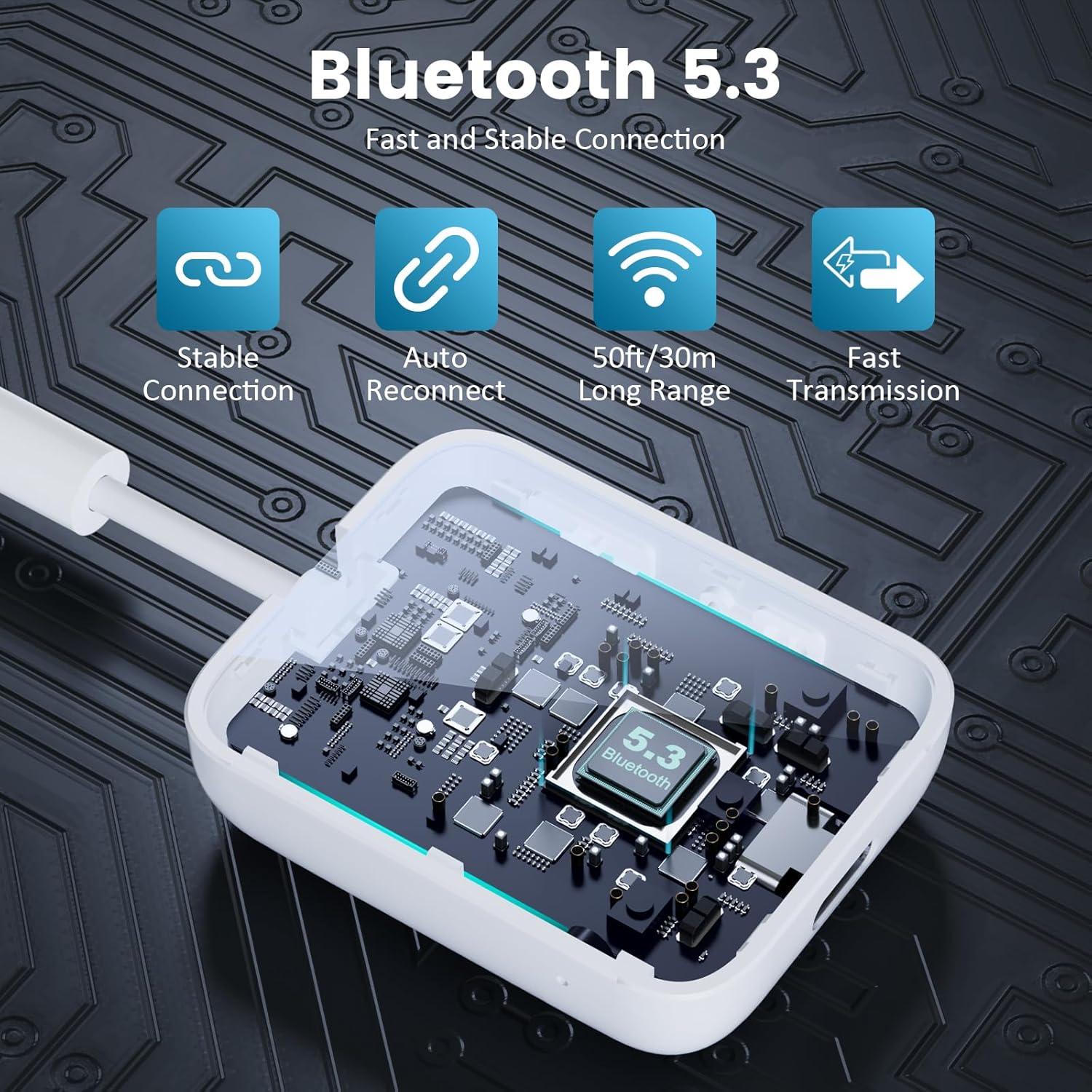 Transmisor Receptor Bluetooth 5.3 1Mii SafeFly Dot2 25H Audio