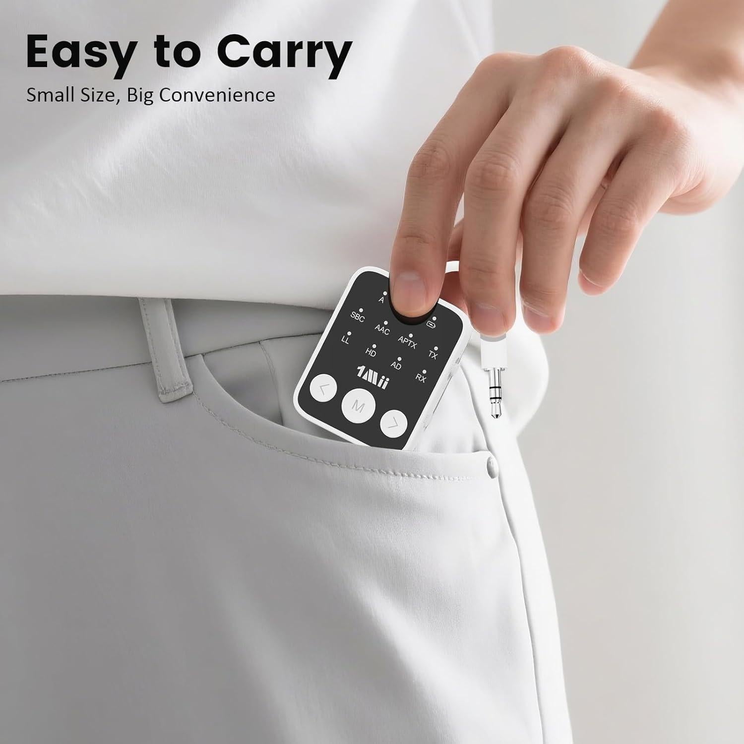 Transmisor Receptor Bluetooth 5.3 1Mii SafeFly Dot2 25H Audio