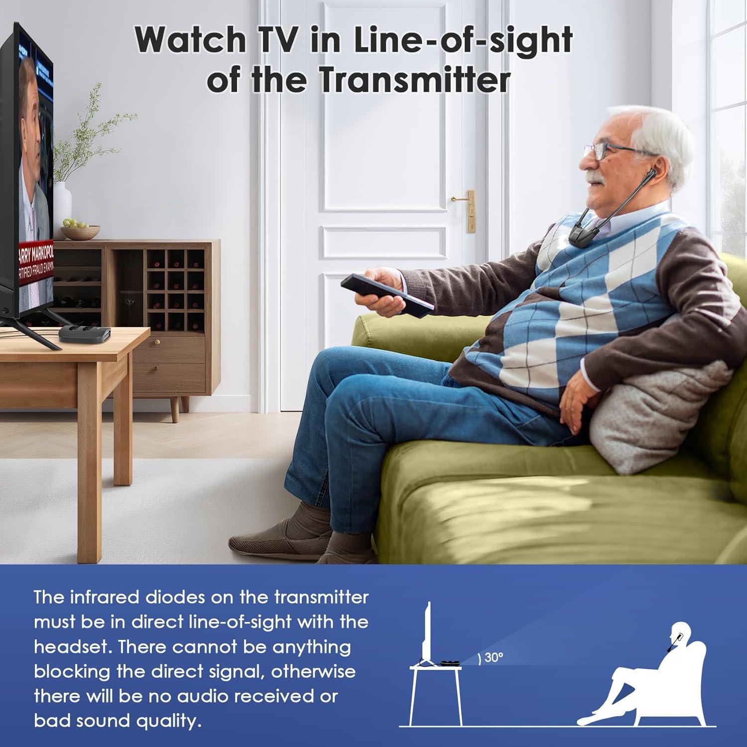 Auriculares Inalámbricos SIMOLIO SM-863D para TV, 15h Batería