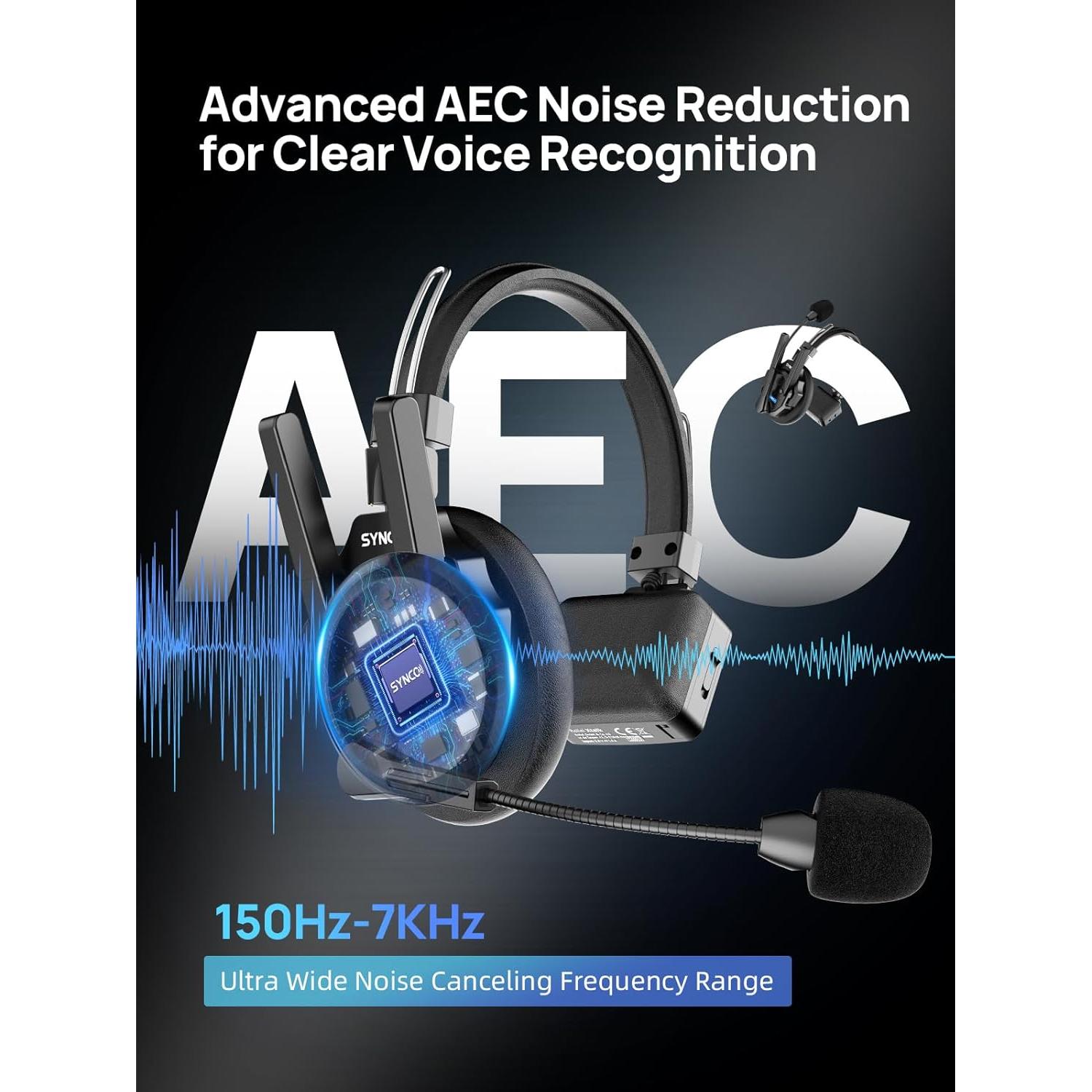 Auriculares Inalámbricos SYNCO Xtalk XPRO2 con Cancelación de Ruido