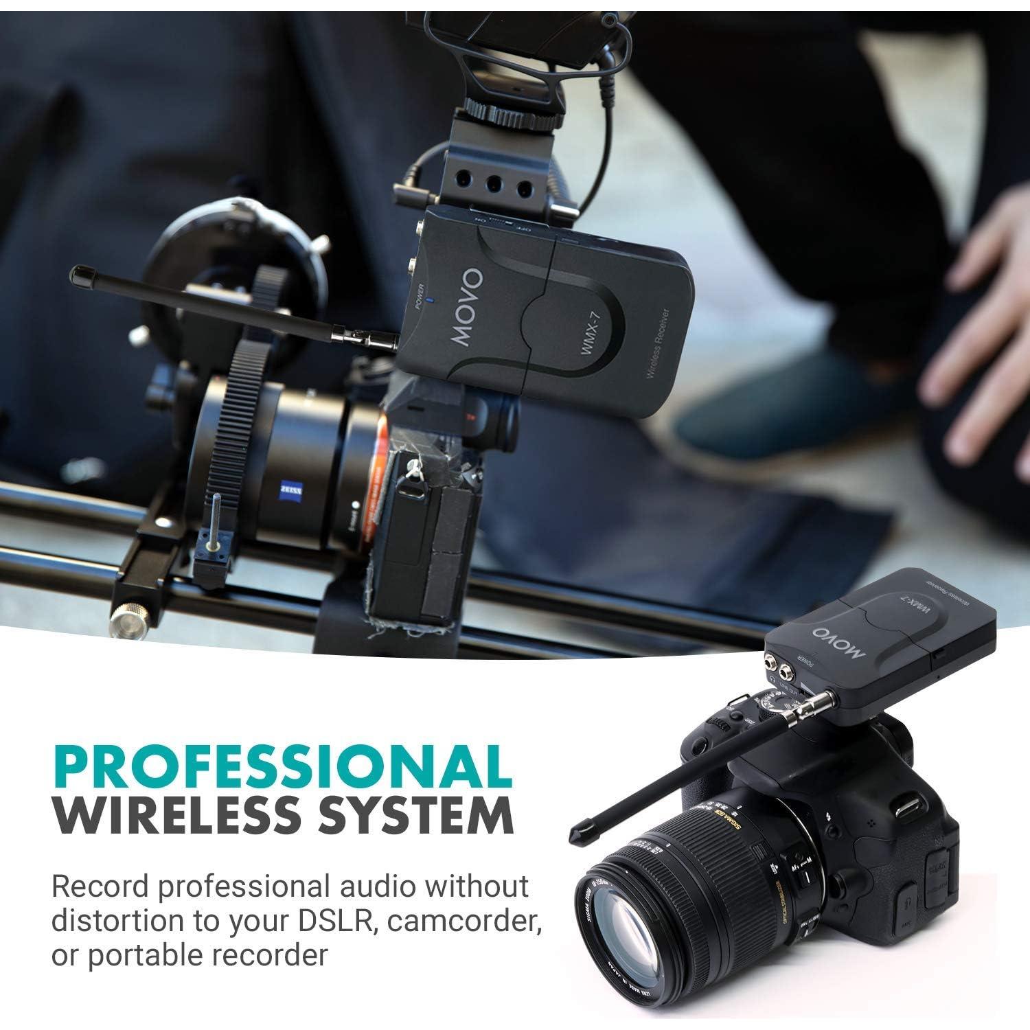 Sistema Inalámbrico Movo WMX-7, 12 Canales VHF, 2 Micrófonos