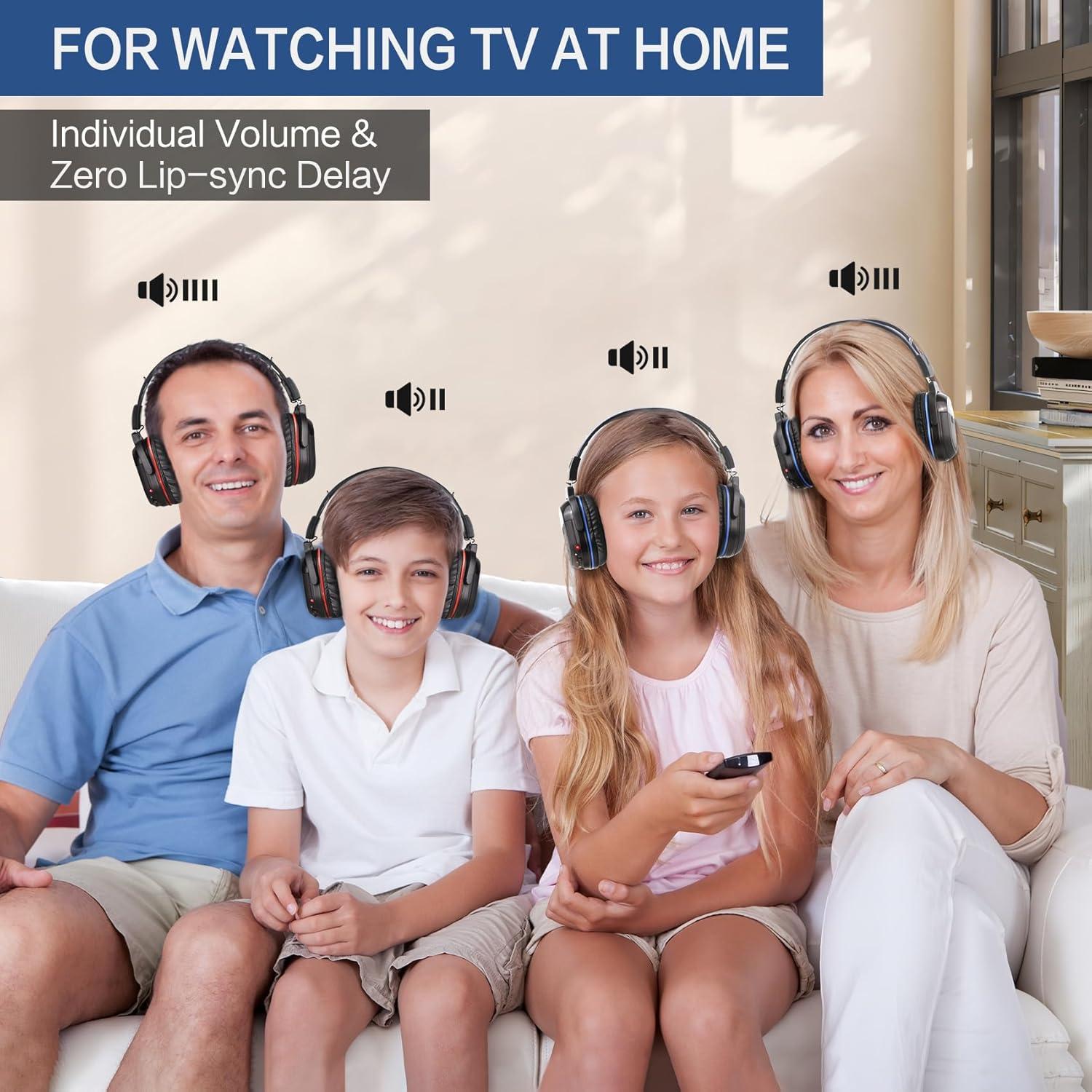 Auriculares Inalámbricos SIMOLIO SM-563TV Pro para TV - 4 Paquete