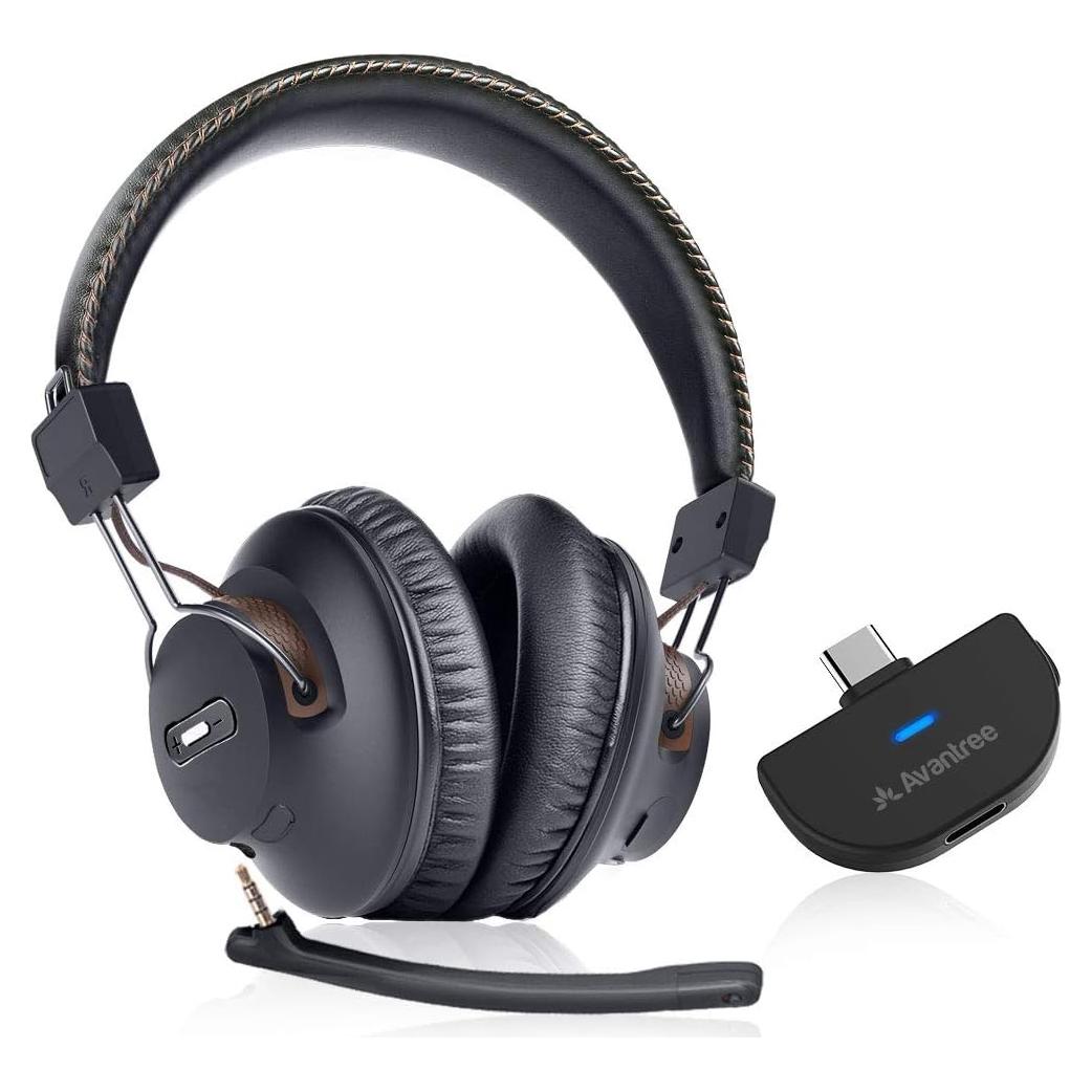 Auriculares Bluetooth Avantree C519M con Micrófono - 40hrs Juego