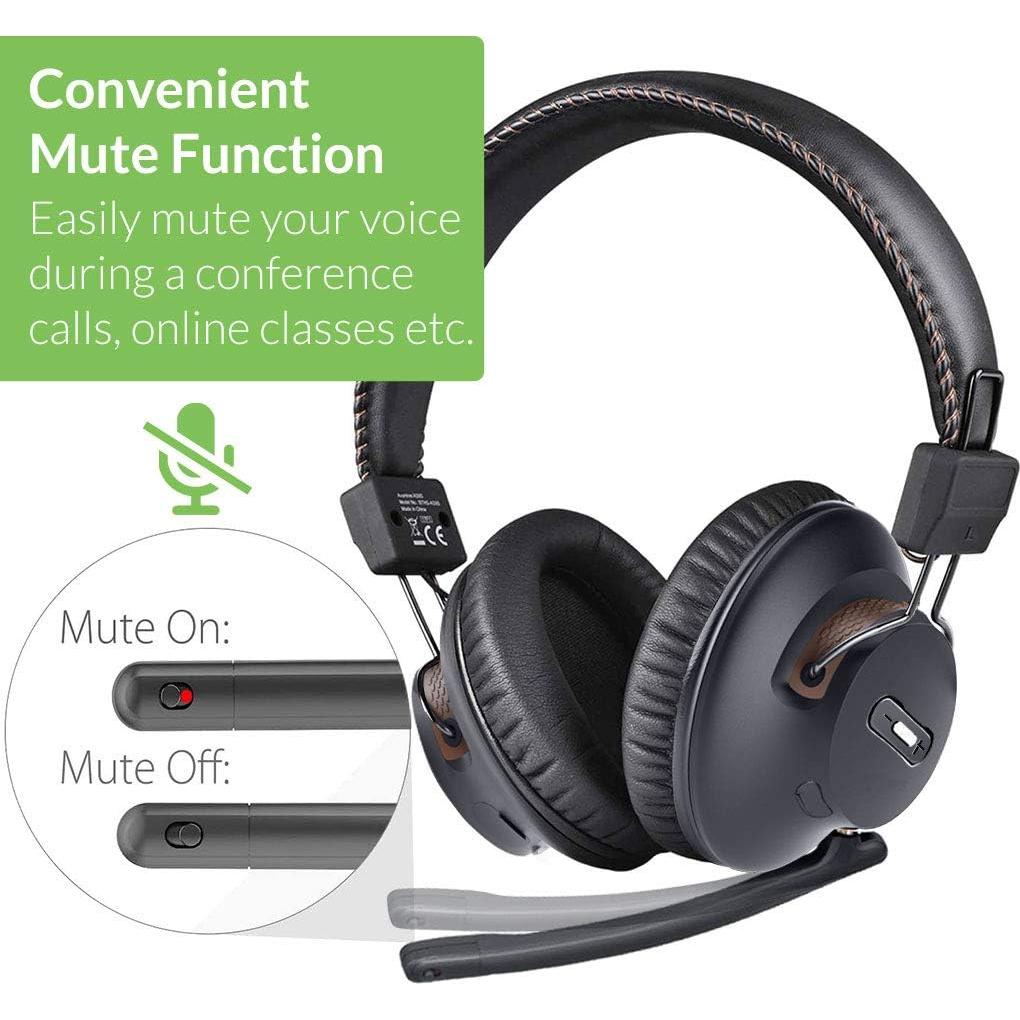 Auriculares Bluetooth Avantree C519M con Micrófono - 40hrs Juego
