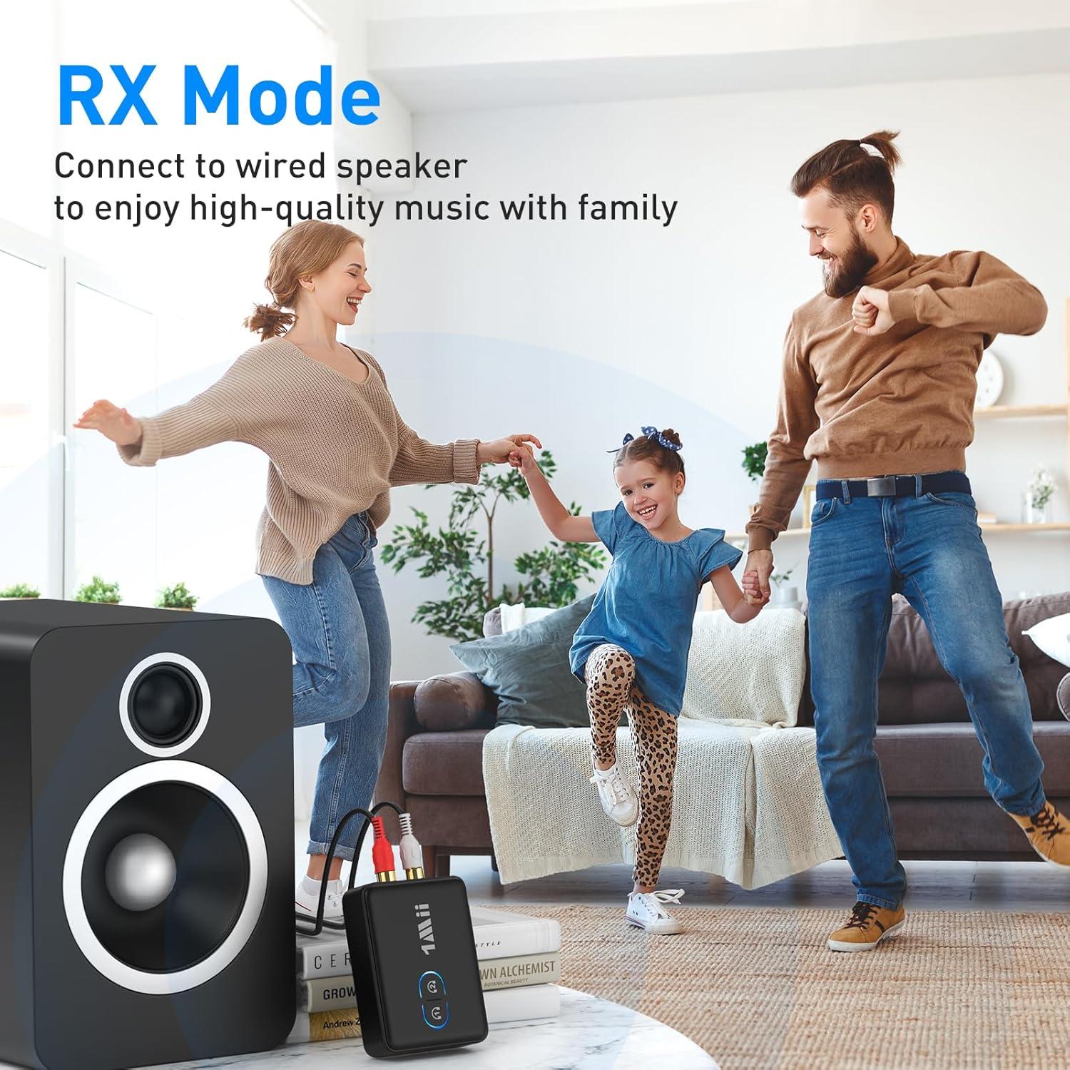 Adaptador RCA Bluetooth 5.3 1Mii ML302+ Transmisor Receptor