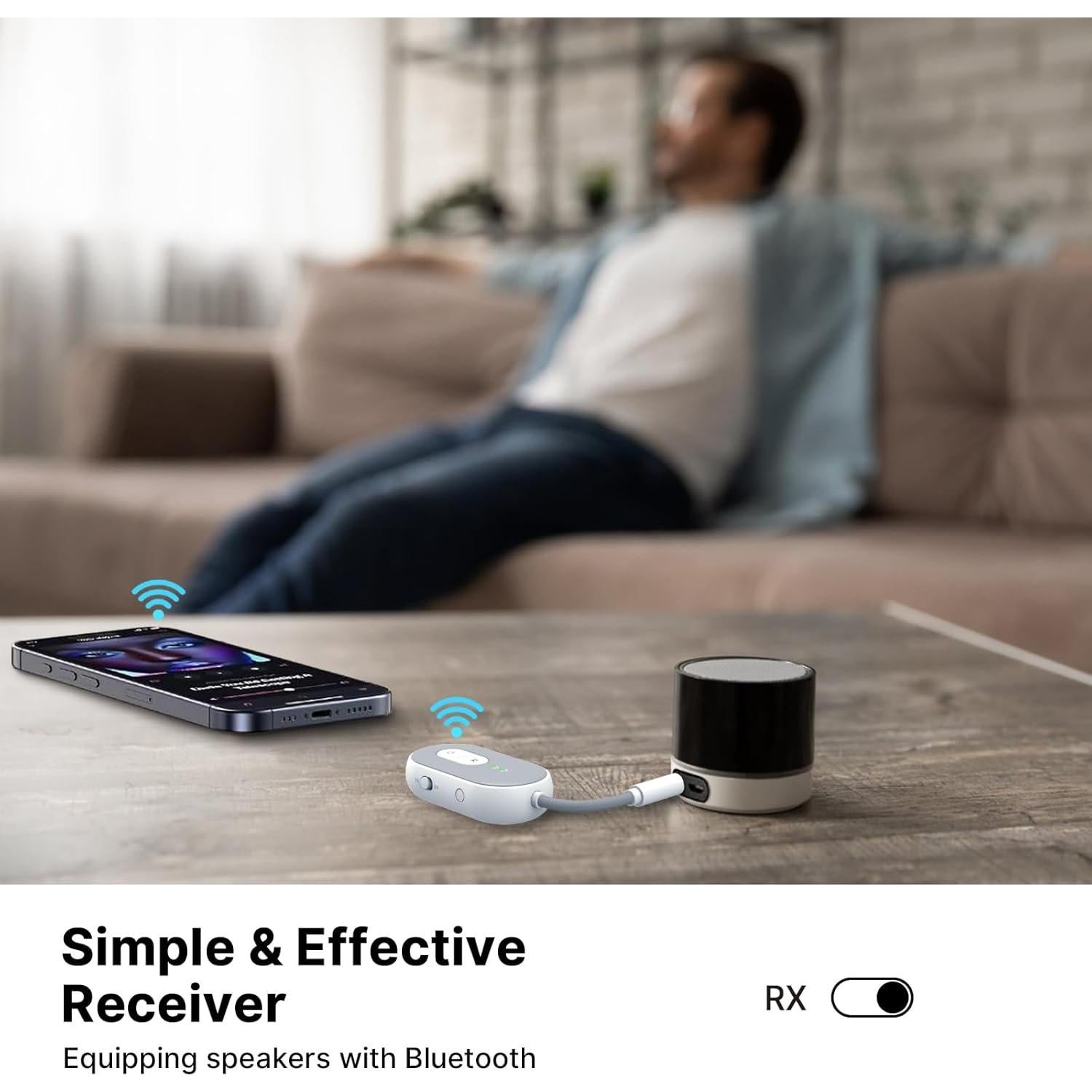 Adaptador Bluetooth 5.3 OQIMAX Transmisor Receptor 2-en-1