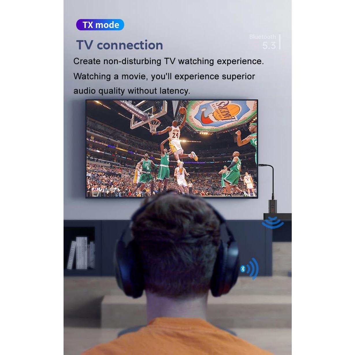 Transmisor Receptor Bluetooth 5.3 Gentechvvybuy 3.5mm Aux